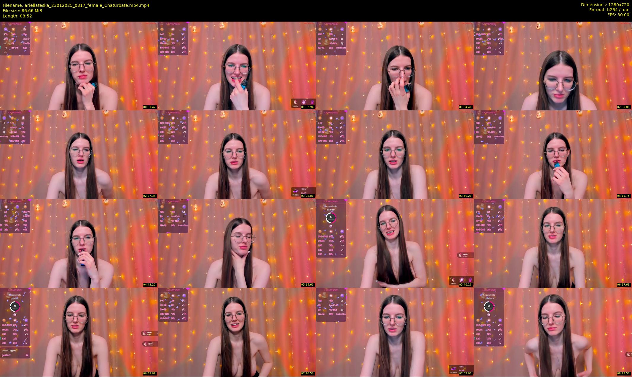 ariellateska — 9 minute Chaturbate female cam show recording, 720p, Jan 23, 2025