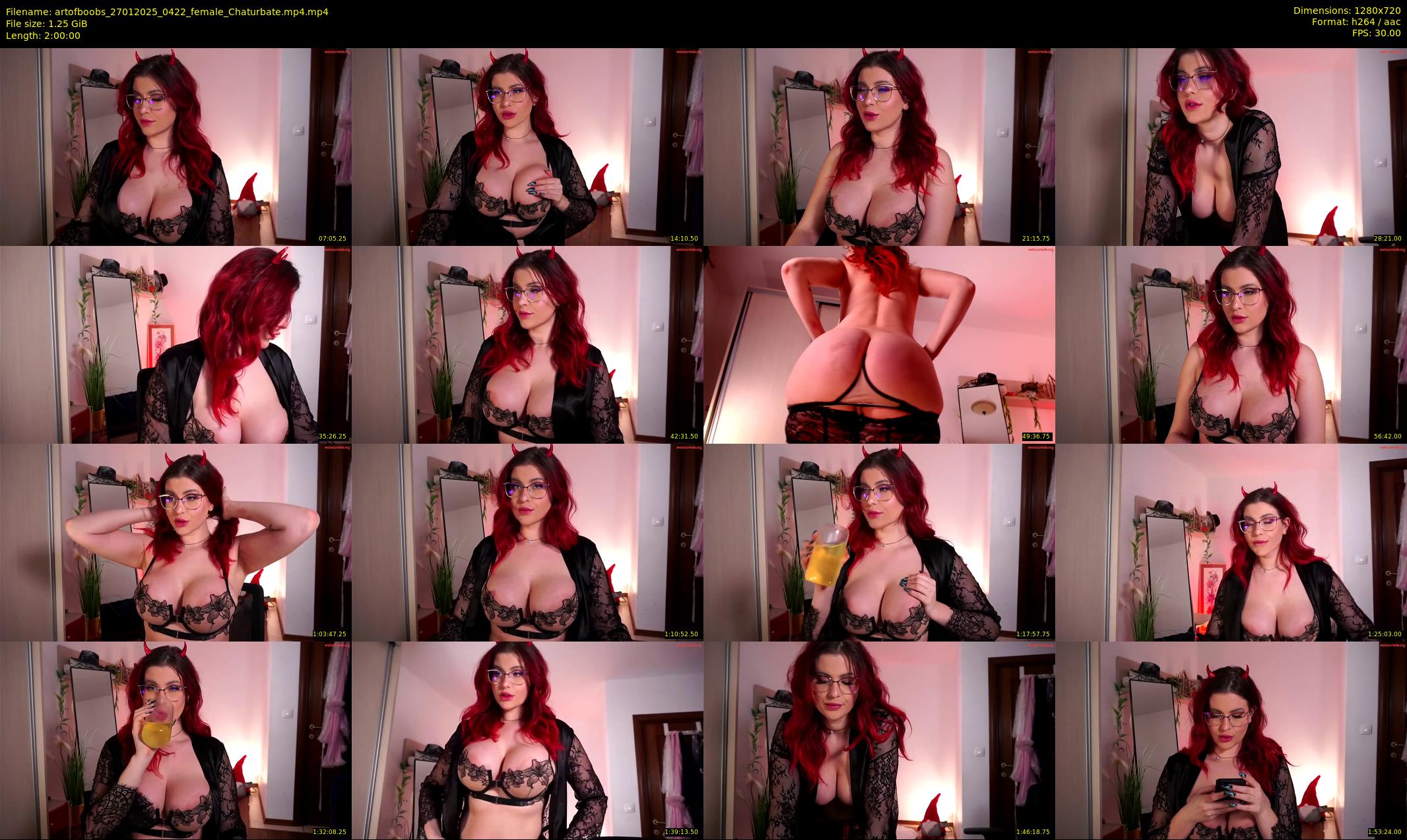 artofboobs — 120 minute Chaturbate female cam show recording, 720p, Jan 27, 2025