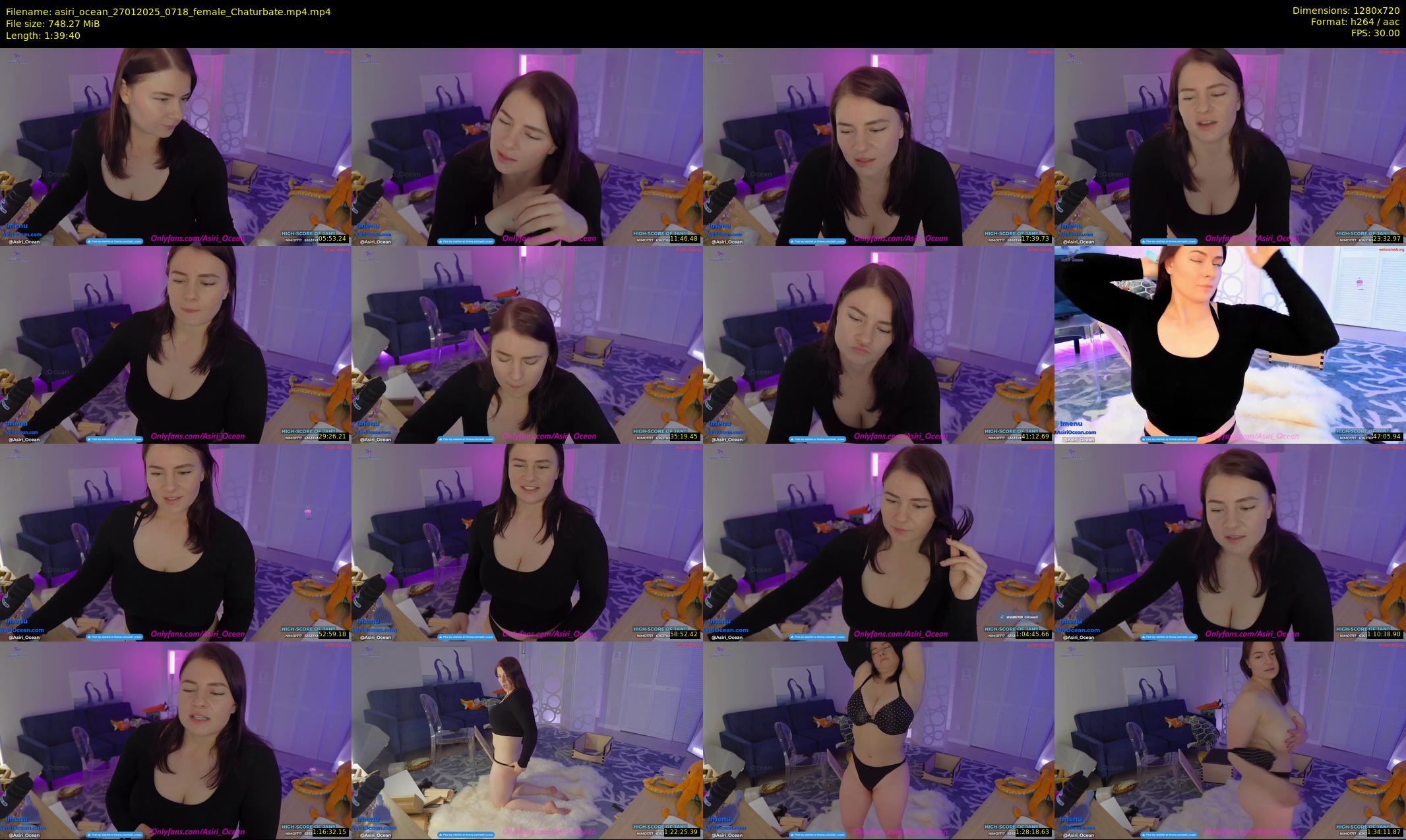 asiri_ocean — 100 minute Chaturbate female cam show recording, 720p, Jan 27, 2025