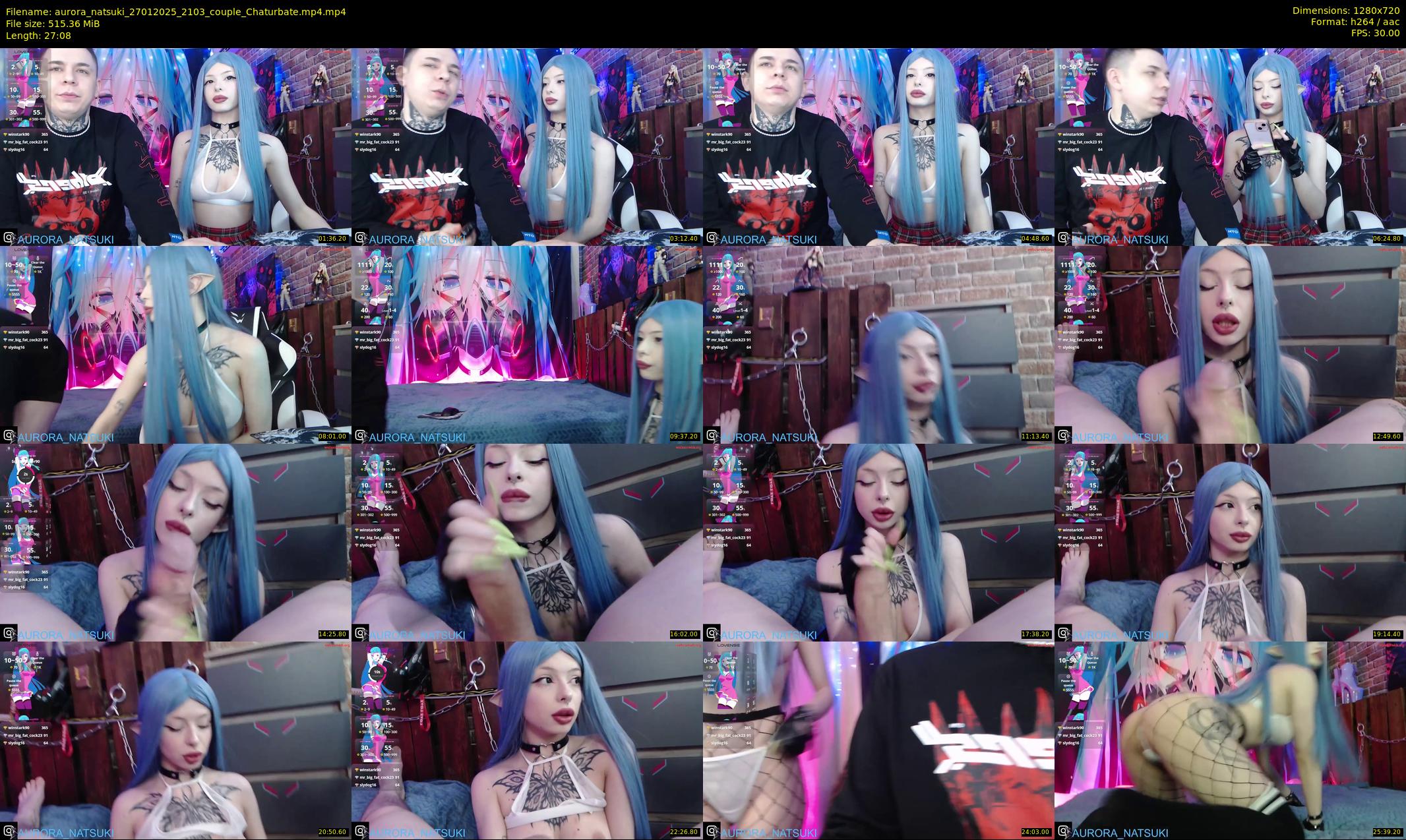 aurora_natsuki — 28 minute Chaturbate couple cam show recording, 720p, Jan 27, 2025