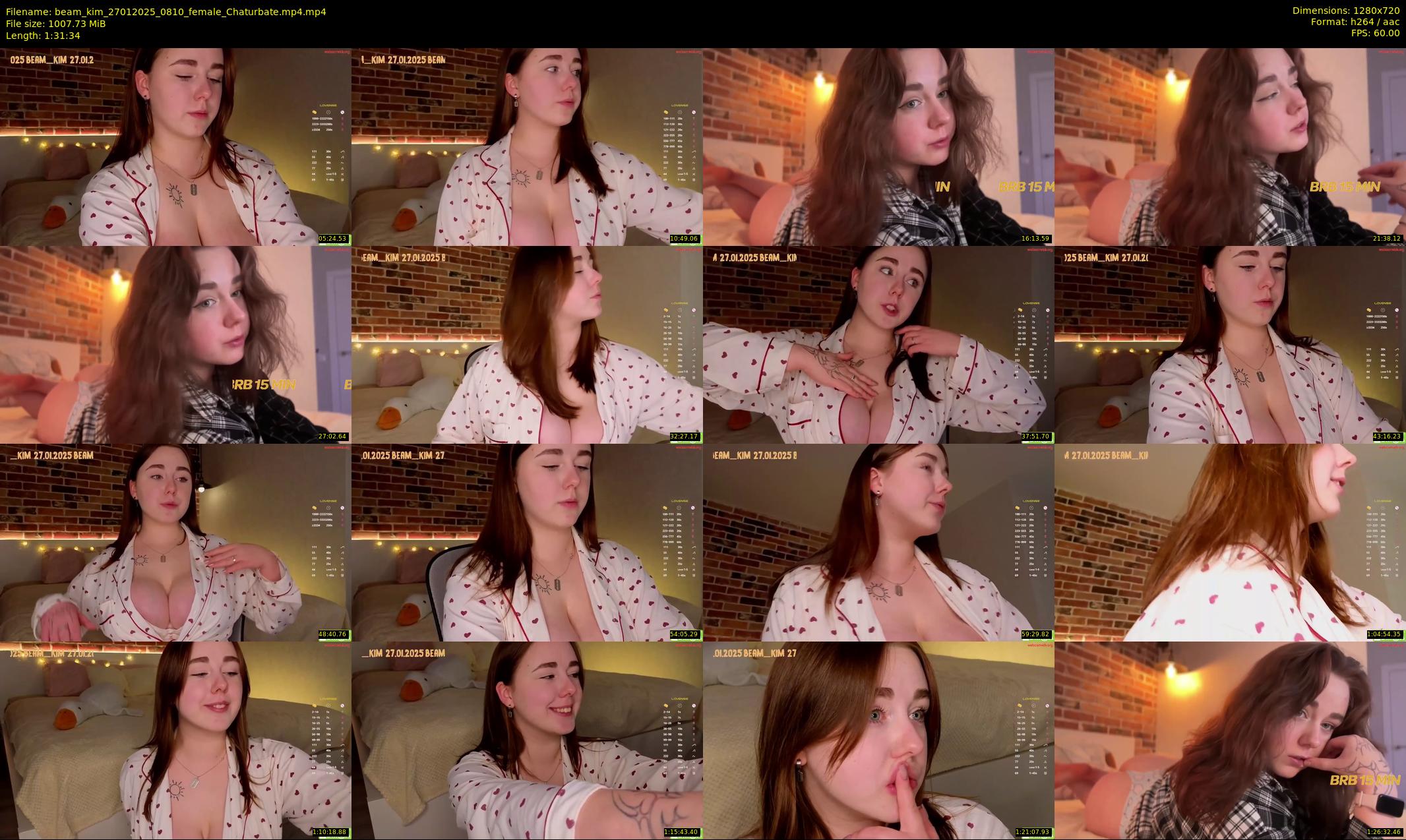 beam_kim — 92 minute Chaturbate female cam show recording, 720p, Jan 27, 2025
