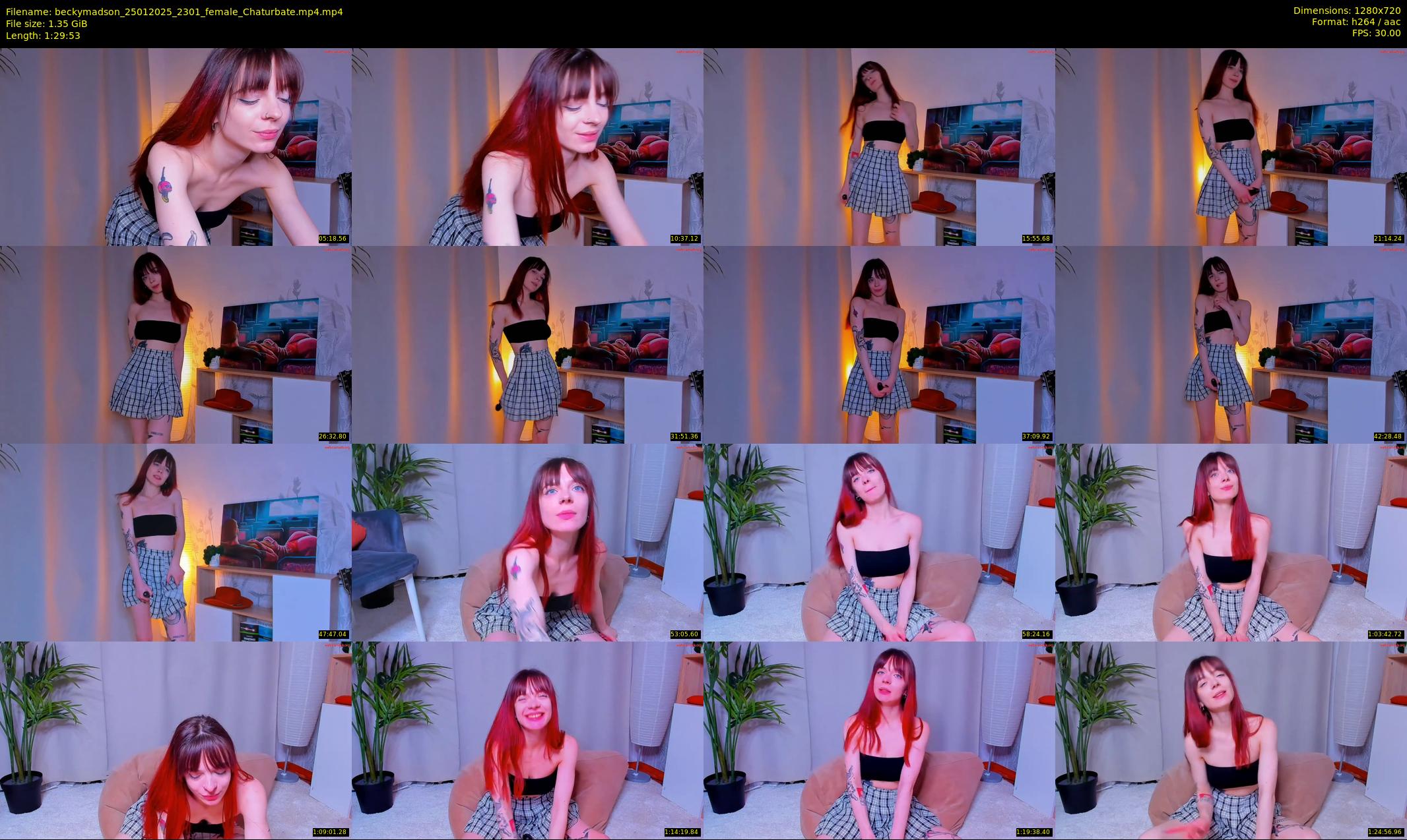beckymadson — 90 minute Chaturbate female cam show recording, 720p, Jan 25, 2025
