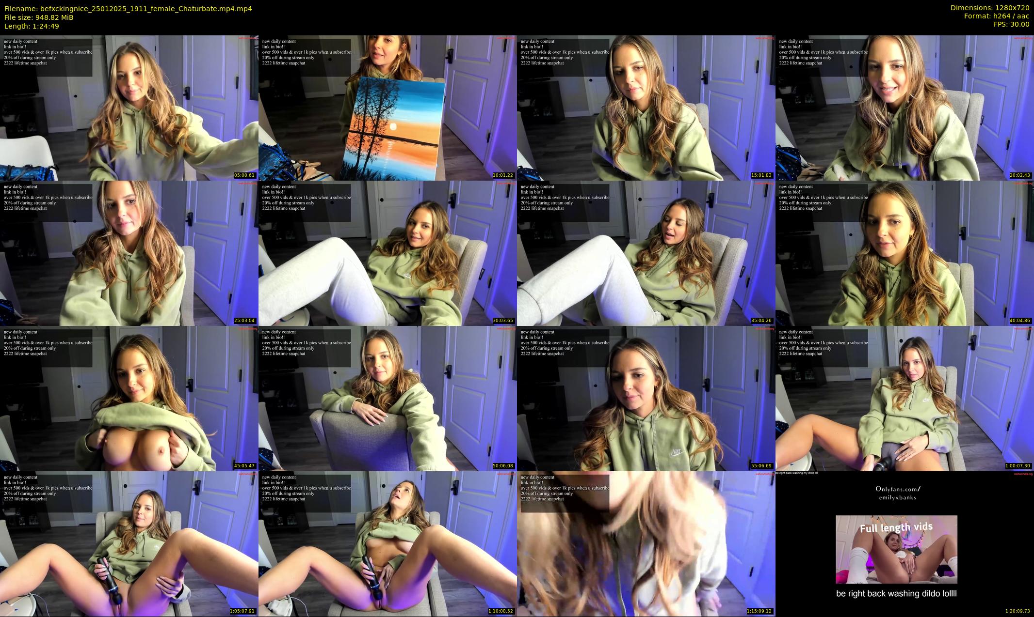 befxckingnice — 85 minute Chaturbate female cam show recording, 720p, Jan 25, 2025