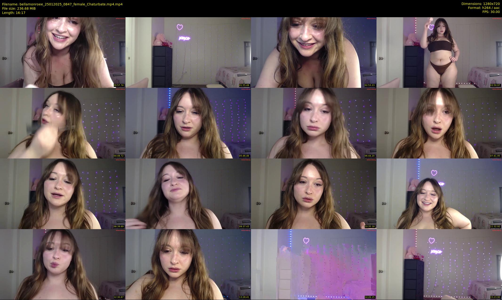 bellamonroee — 17 minute Chaturbate female cam show recording, 720p, Jan 25, 2025