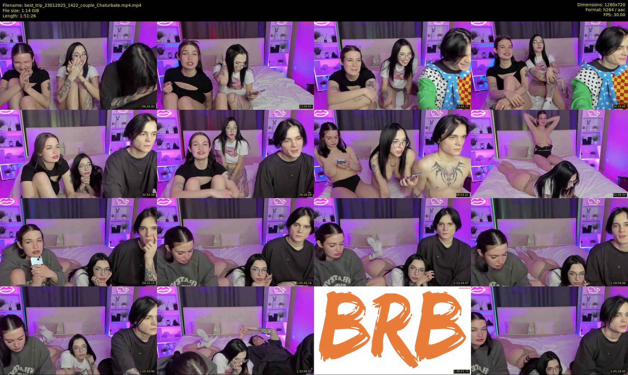 best_trip — 112 minute Chaturbate couple cam show recording, 720p, Jan 23, 2025
