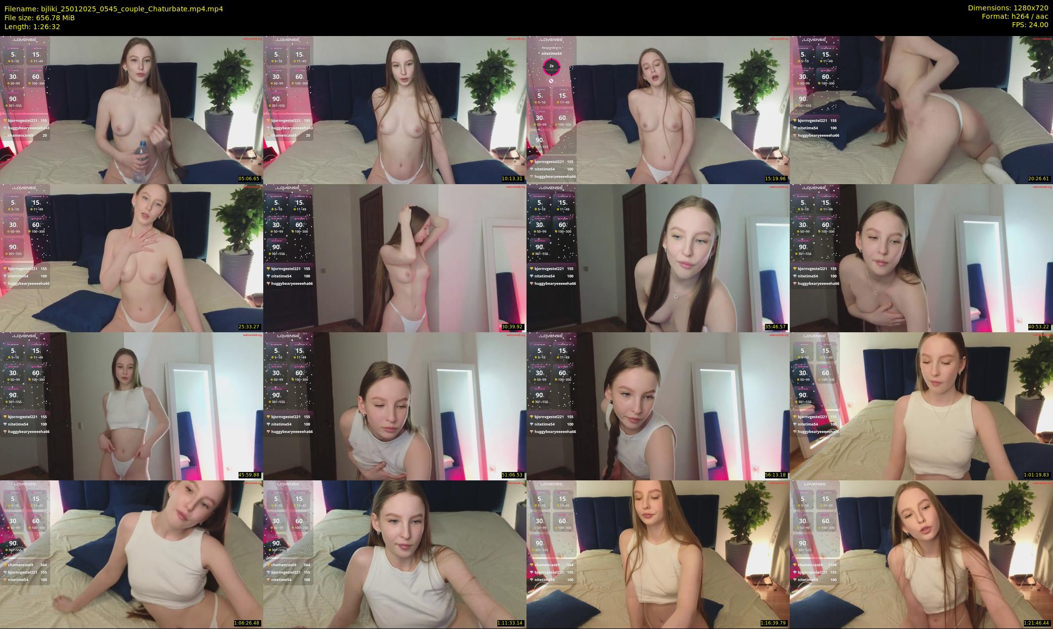 bjliki — 87 minute Chaturbate couple cam show recording, 720p, Jan 25, 2025