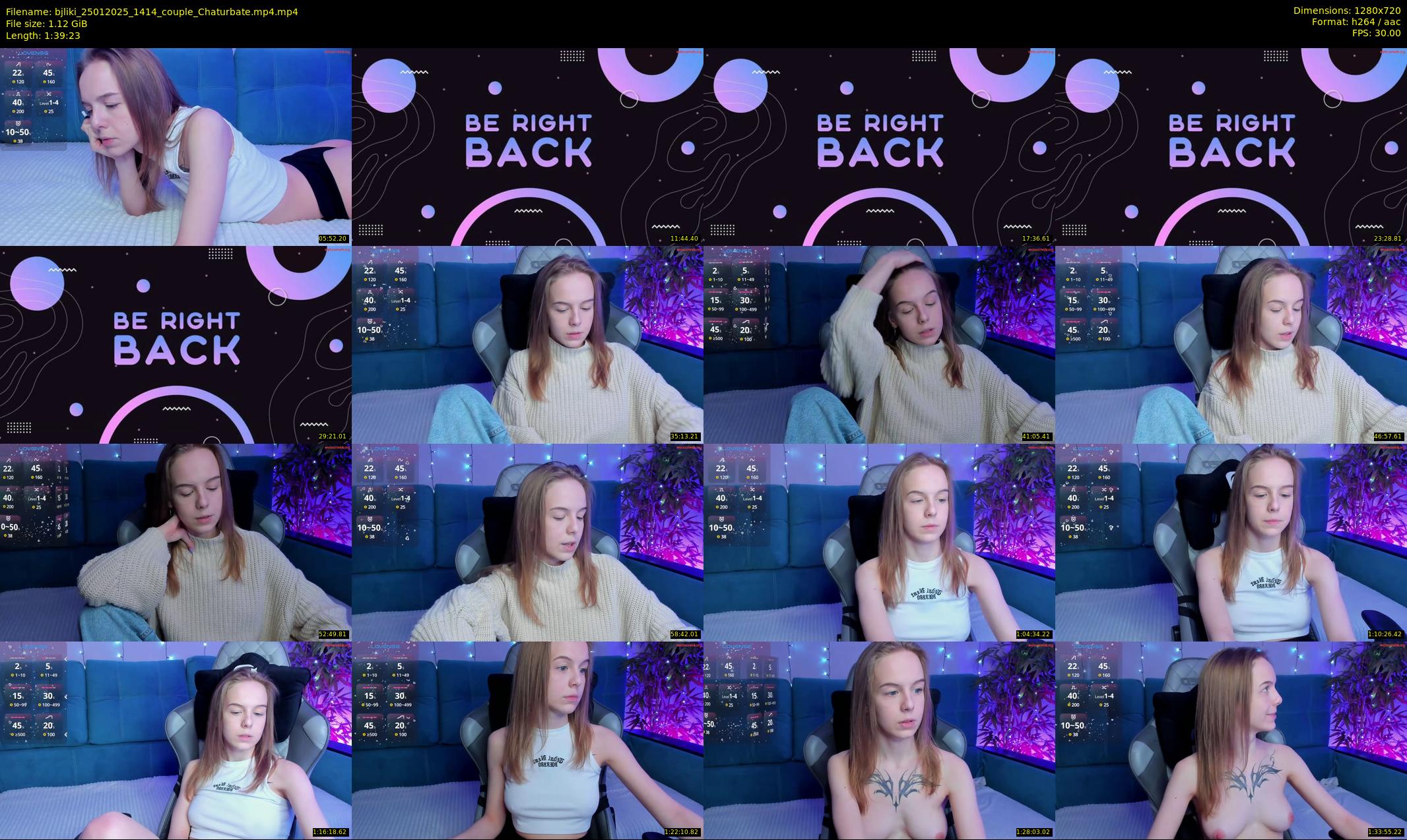 bjliki — 100 minute Chaturbate couple cam show recording, 720p, Jan 25, 2025