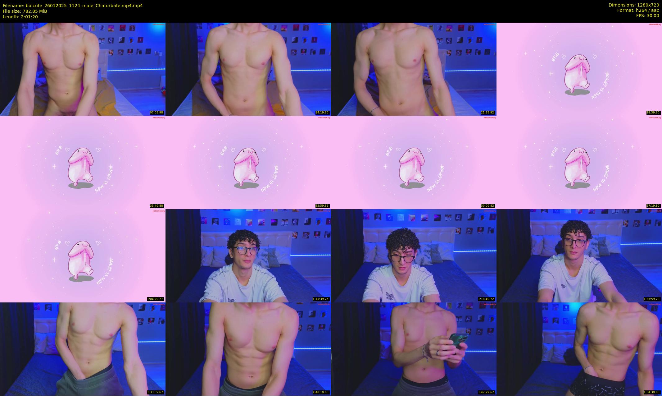 boicute — 122 minute Chaturbate male cam show recording, 720p, Jan 26, 2025