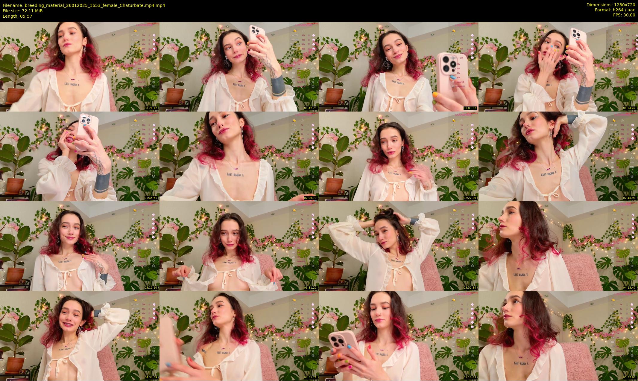 breeding_material — 6 minute Chaturbate female cam show recording, 720p, Jan 26, 2025