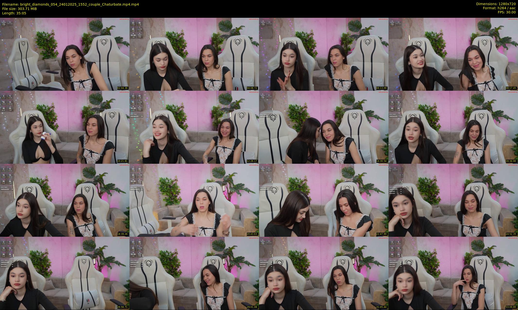 bright_diamonds_054 — 36 minute Chaturbate couple cam show recording, 720p, Jan 24, 2025