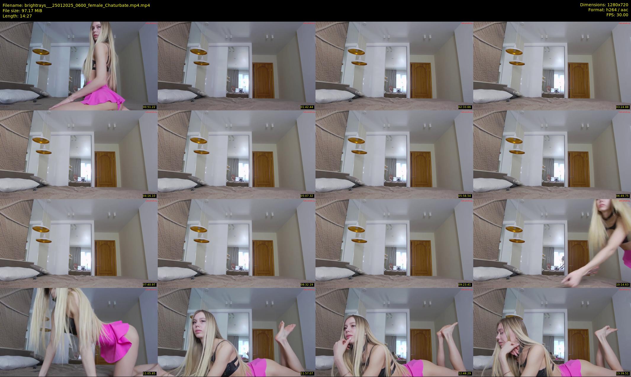 brightrays__ — 15 minute Chaturbate female cam show recording, 720p, Jan 25, 2025