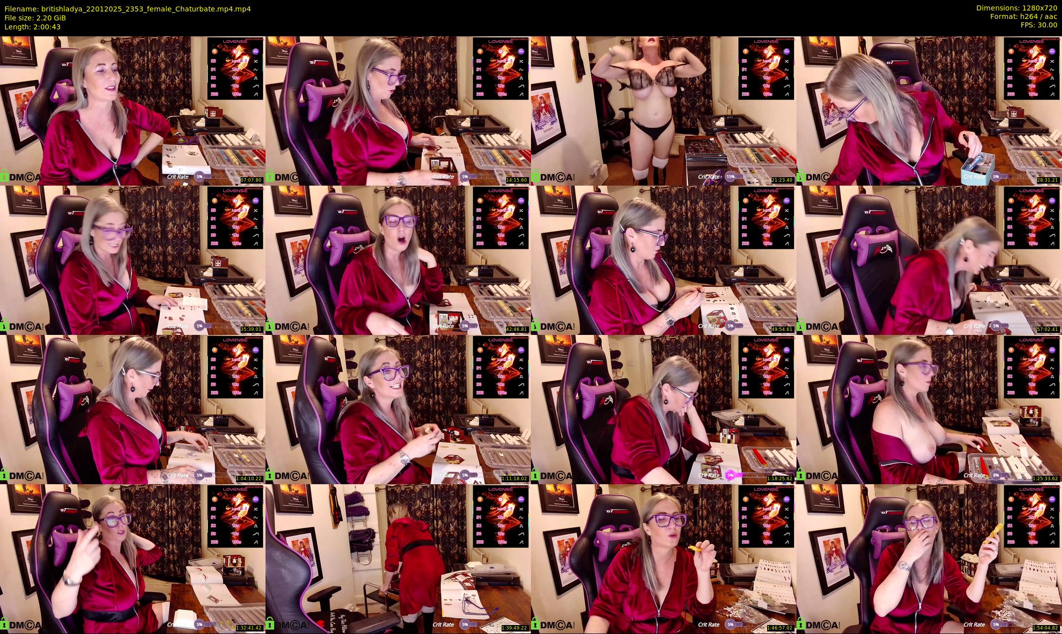 britishladya — 121 minute Chaturbate female cam show recording, 720p, Jan 22, 2025