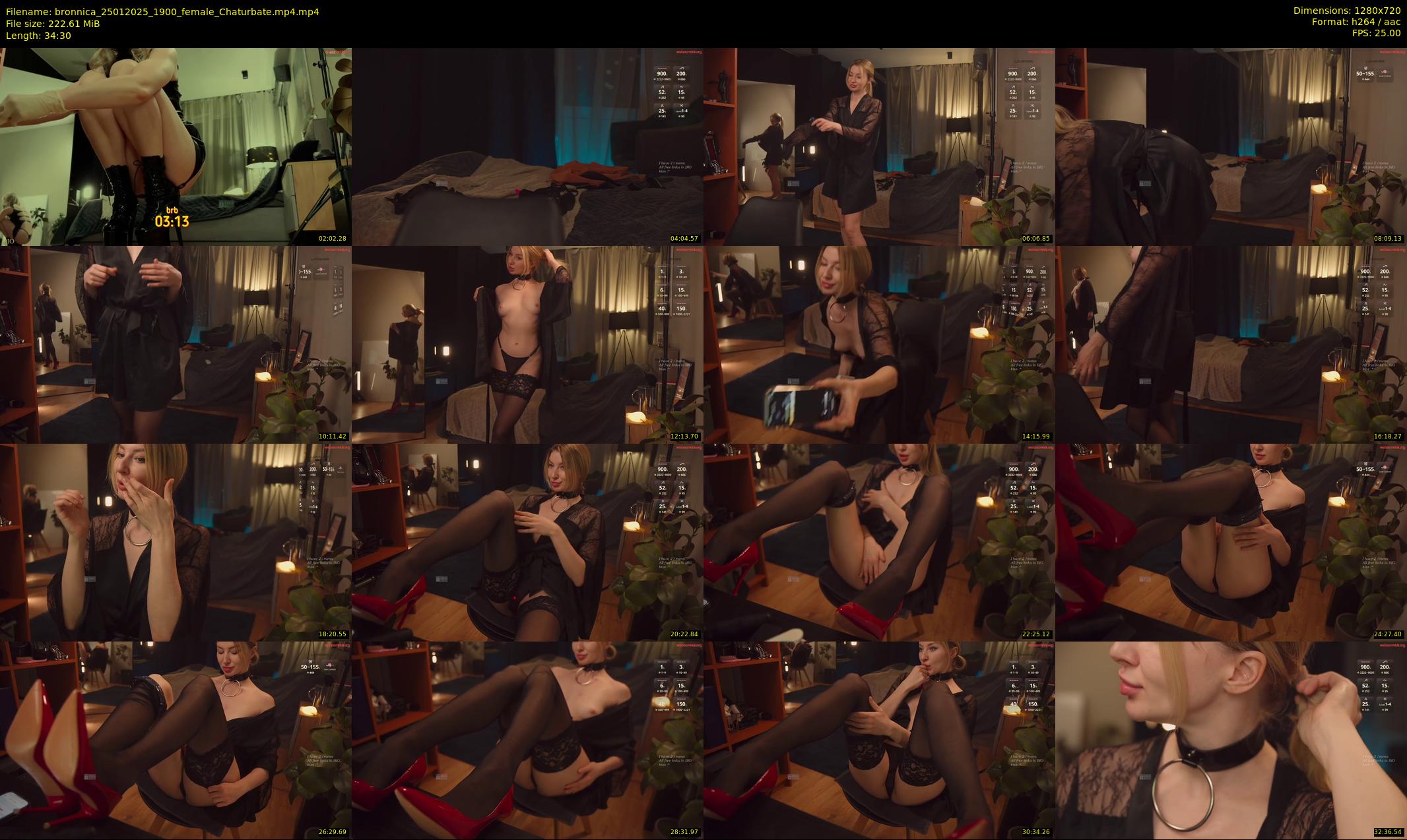 bronnica — 35 minute Chaturbate female cam show recording, 720p, Jan 25, 2025