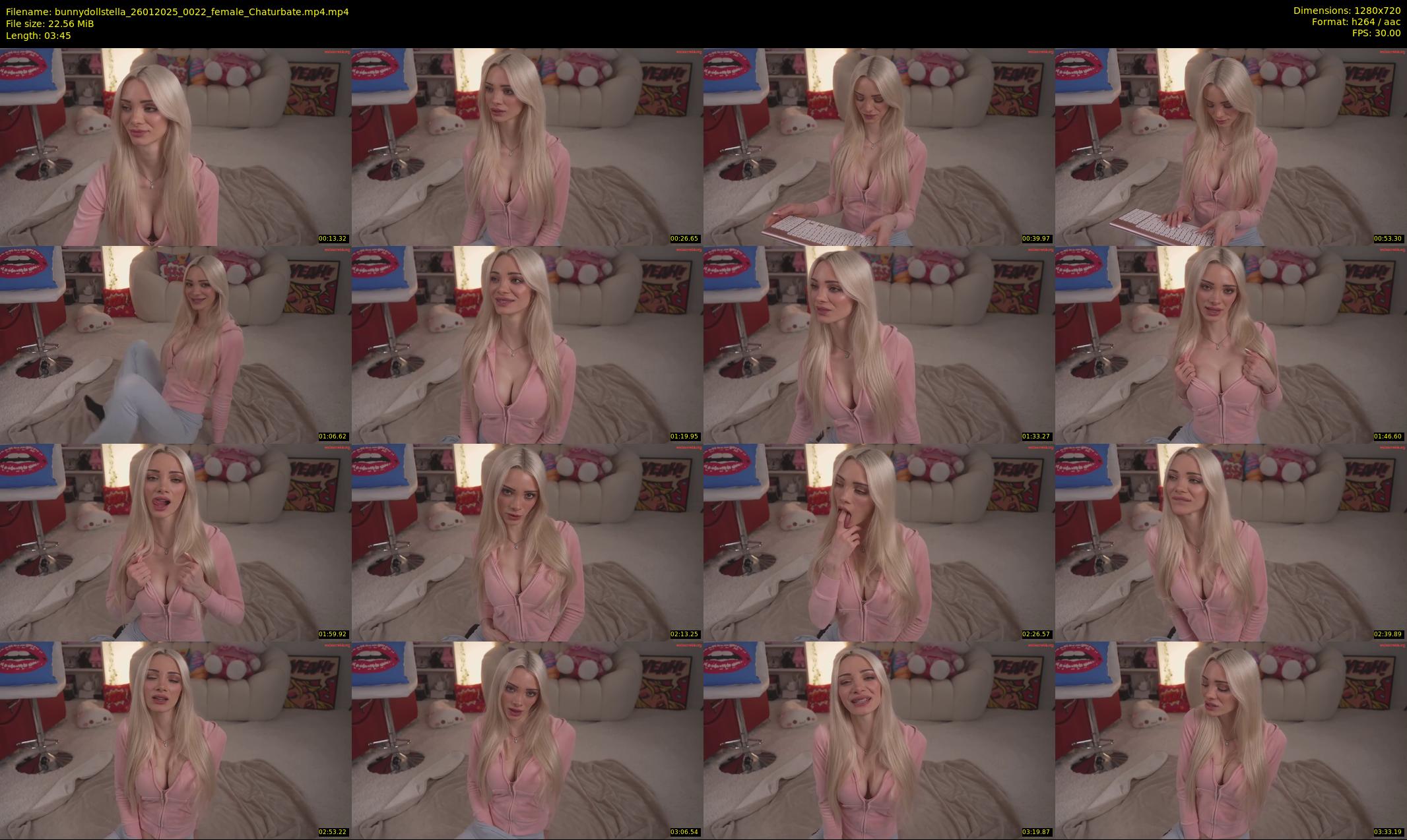 bunnydollstella — 4 minute Chaturbate female cam show recording, 720p, Jan 26, 2025