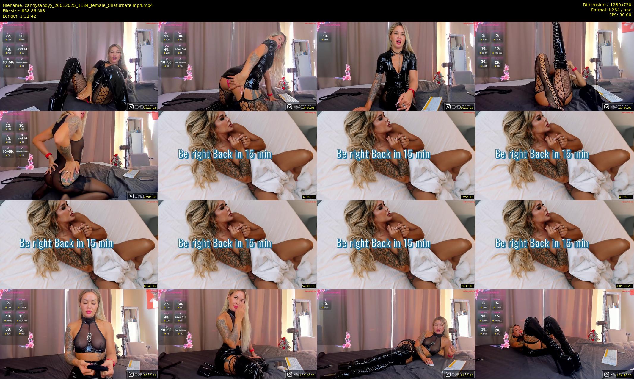 candysandyy — 92 minute Chaturbate female cam show recording, 720p, Jan 26, 2025