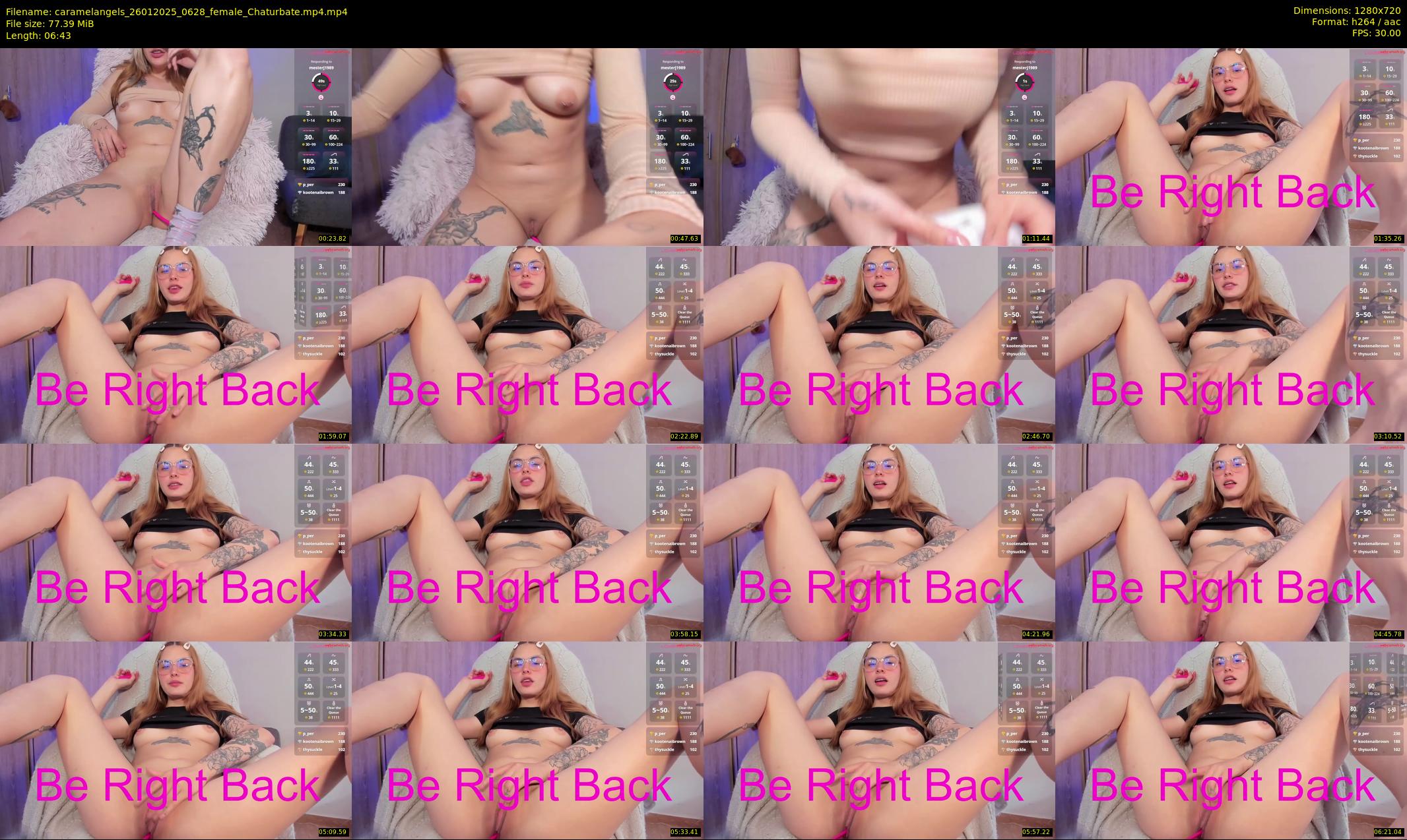 caramelangels — 7 minute Chaturbate female cam show recording, 720p, Jan 26, 2025