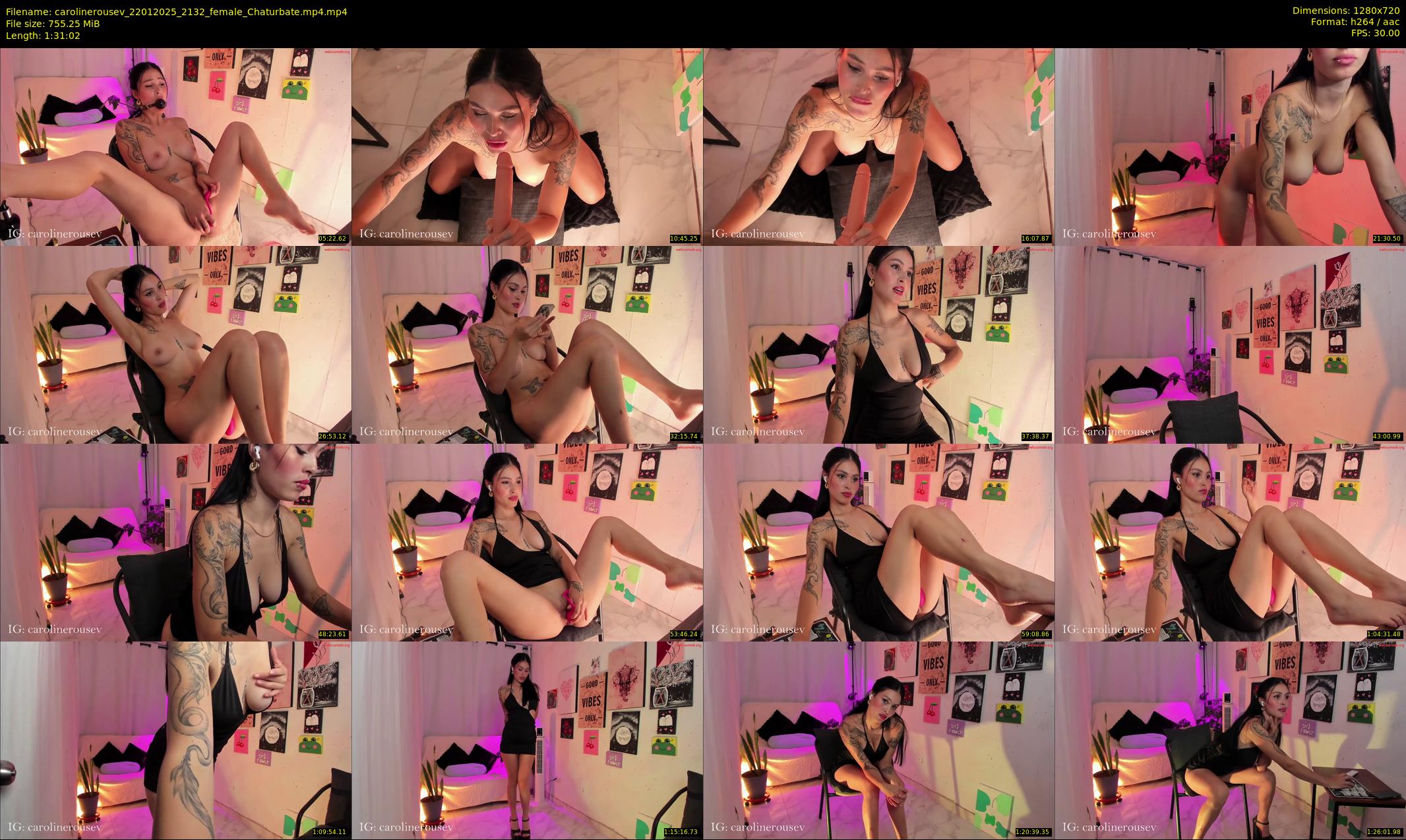 carolinerousev — 92 minute Chaturbate female cam show recording, 720p, Jan 22, 2025