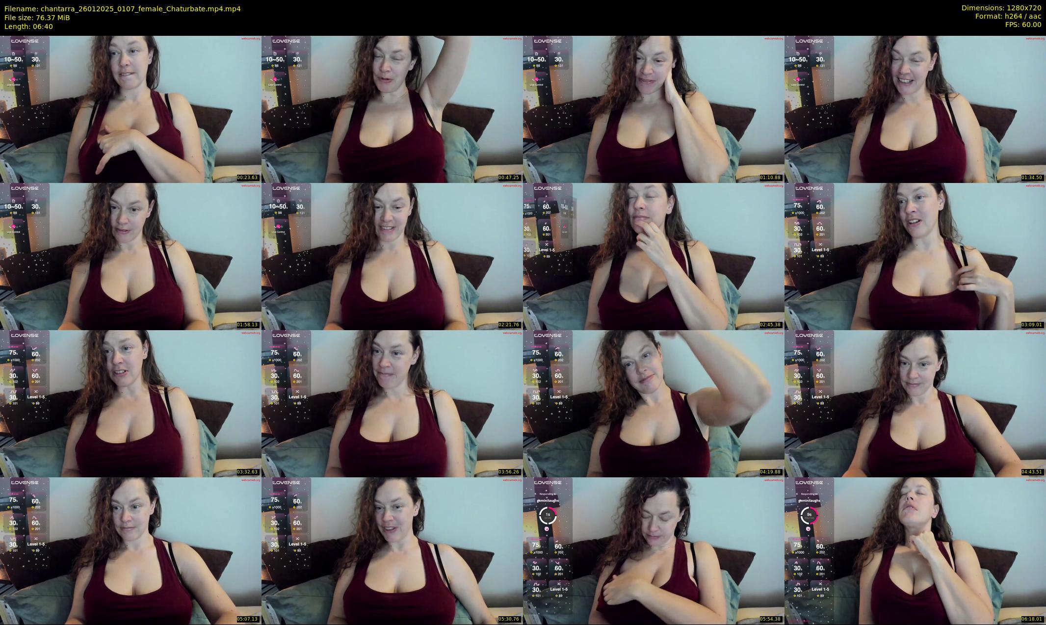 chantarra — 7 minute Chaturbate female cam show recording, 720p, Jan 26, 2025