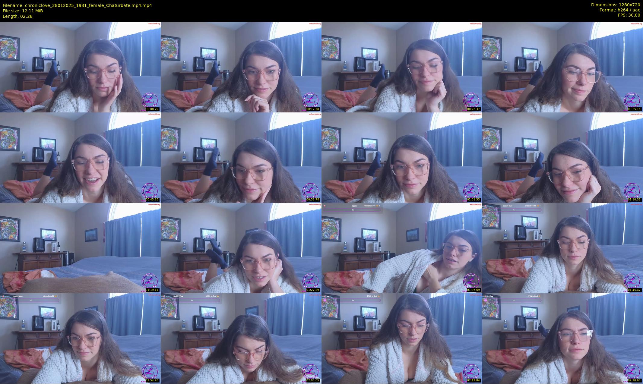 chroniclove — 3 minute Chaturbate female cam show recording, 720p, Jan 28, 2025
