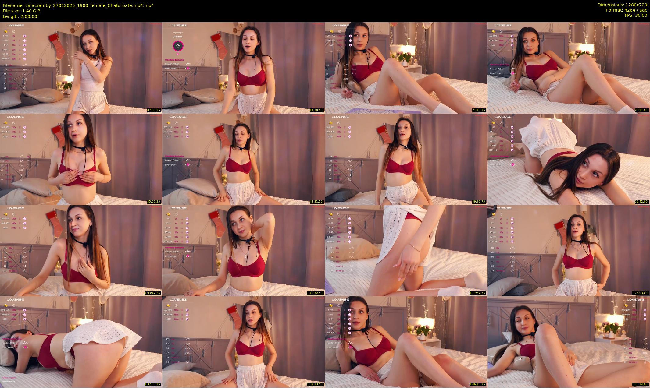 cinacramby — 120 minute Chaturbate female cam show recording, 720p, Jan 27, 2025
