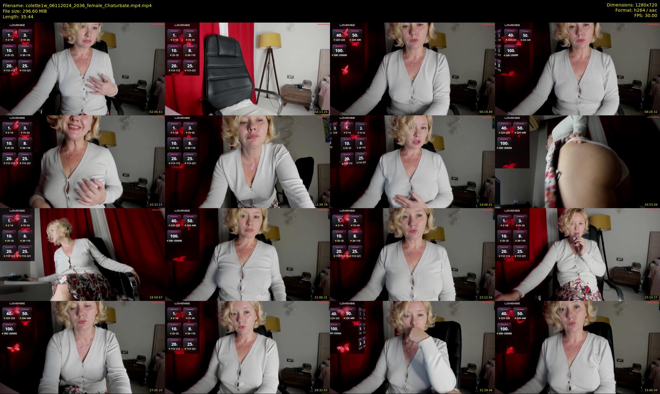 colette1w — 36 minute Chaturbate female cam show recording, 720p, Nov 6, 2024