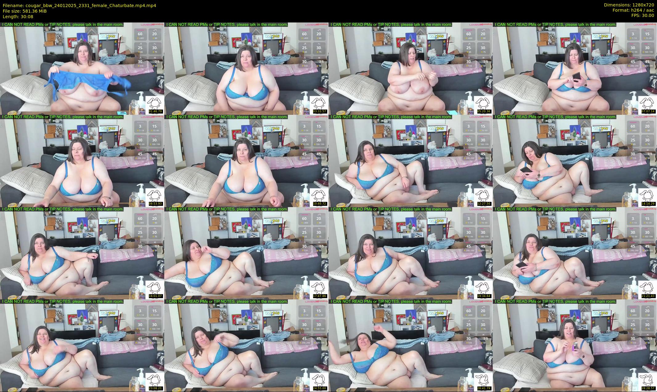 cougar_bbw — 31 minute Chaturbate female cam show recording, 720p, Jan 24, 2025