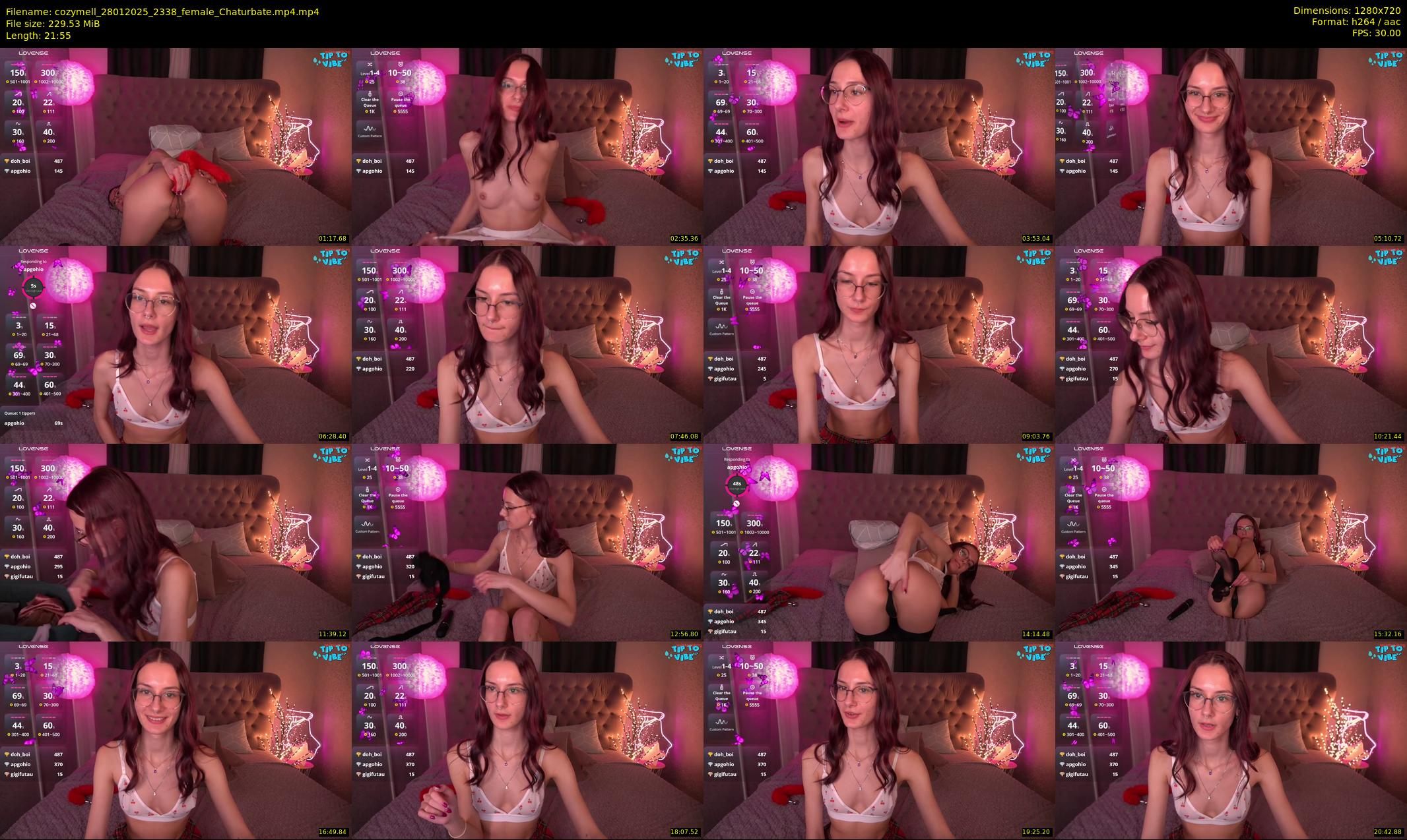 cozymell — 22 minute Chaturbate female cam show recording, 720p, Jan 28, 2025