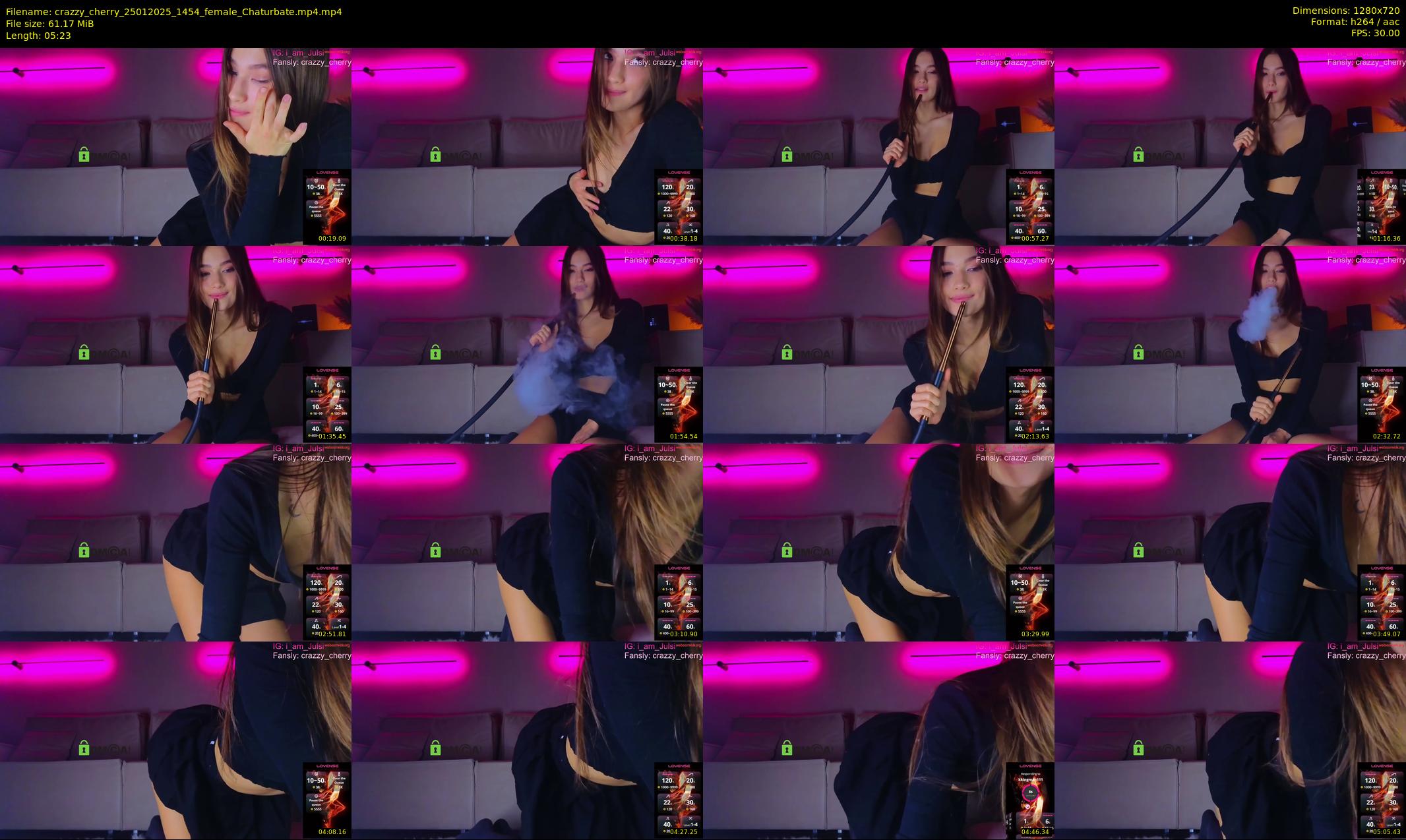 crazzy_cherry — 6 minute Chaturbate female cam show recording, 720p, Jan 25, 2025