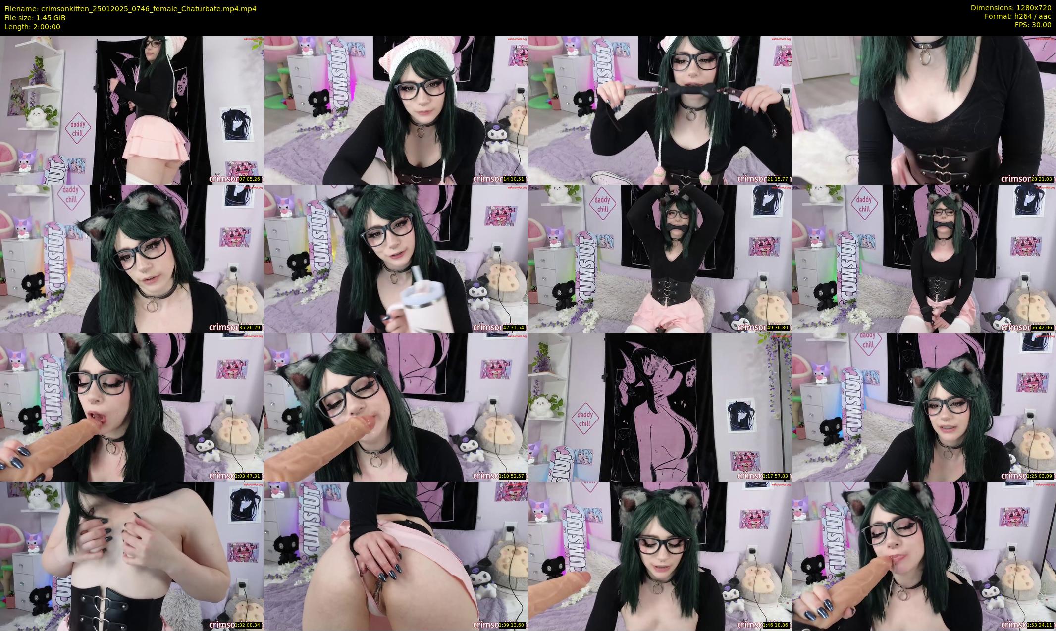 crimsonkitten — 120 minute Chaturbate female cam show recording, 720p, Jan 25, 2025