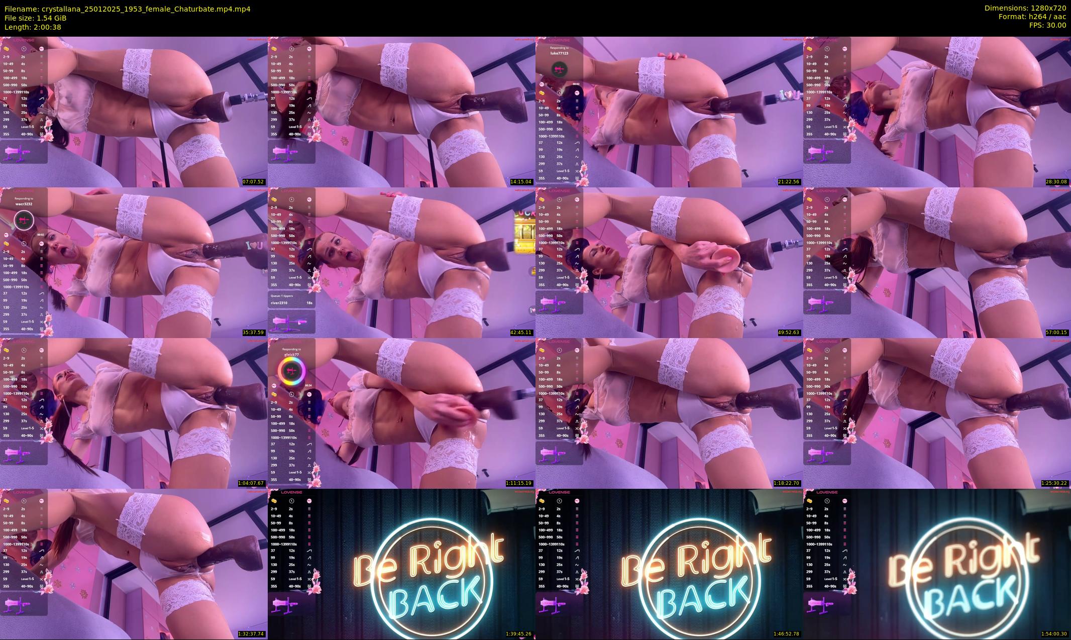 crystallana — 121 minute Chaturbate female cam show recording, 720p, Jan 25, 2025