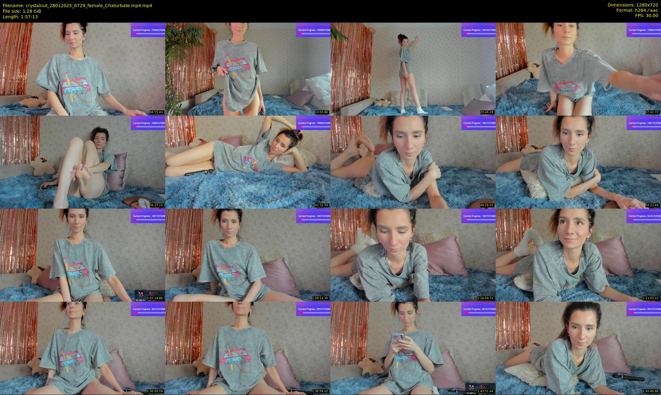 crystalnut — 118 minute Chaturbate female cam show recording, 720p, Jan 28, 2025