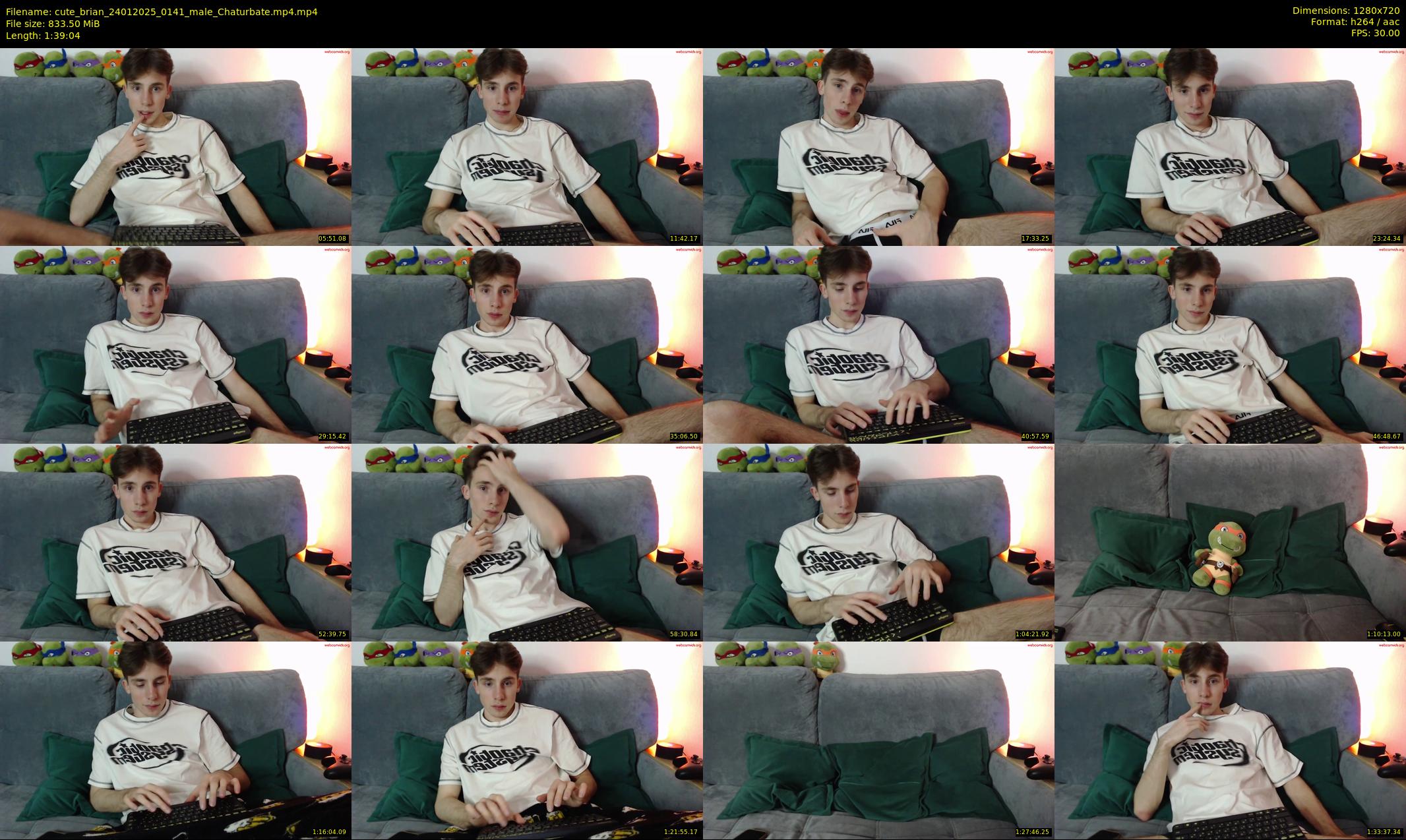 cute_brian — 100 minute Chaturbate male cam show recording, 720p, Jan 24, 2025