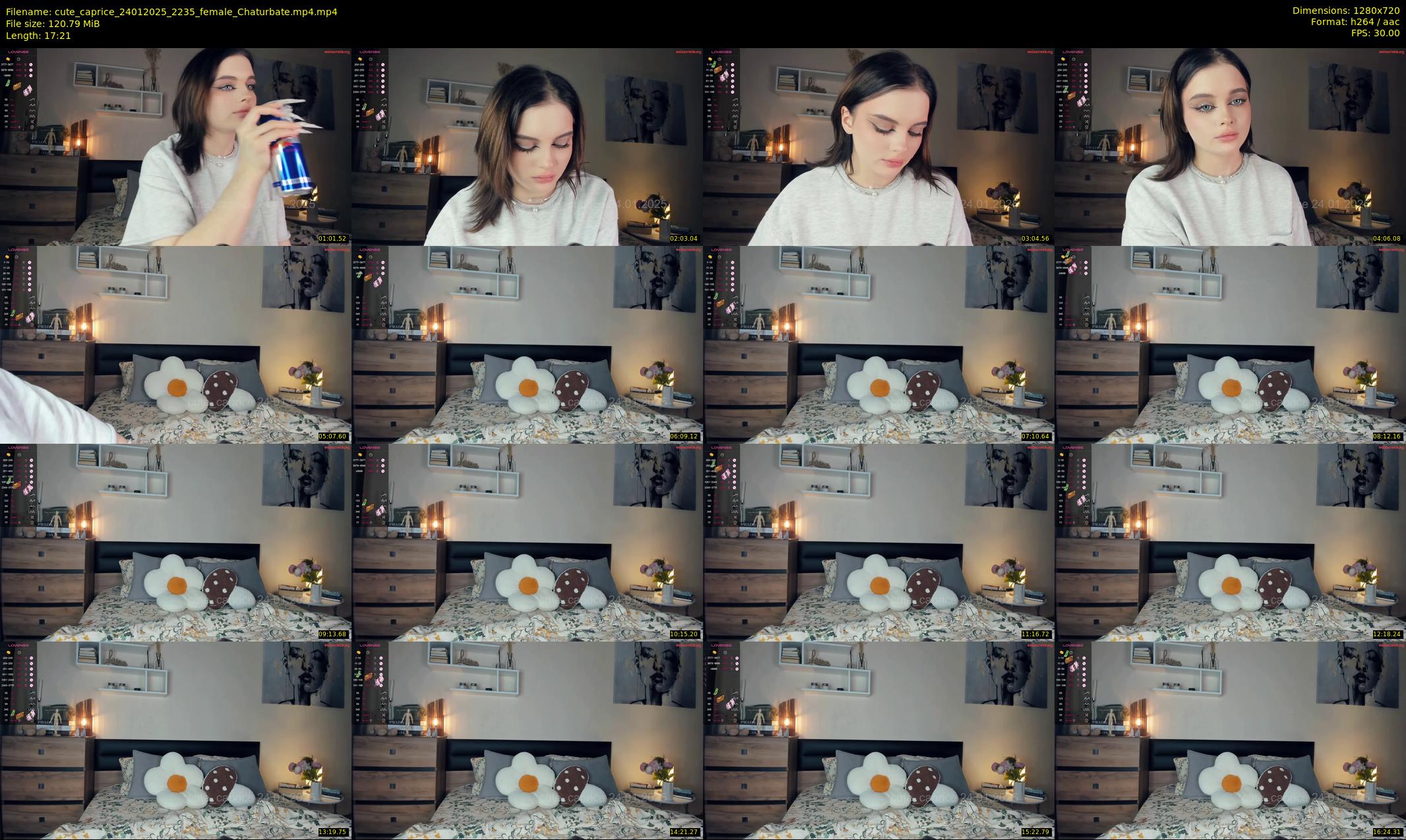 cute_caprice — 18 minute Chaturbate female cam show recording, 720p, Jan 24, 2025