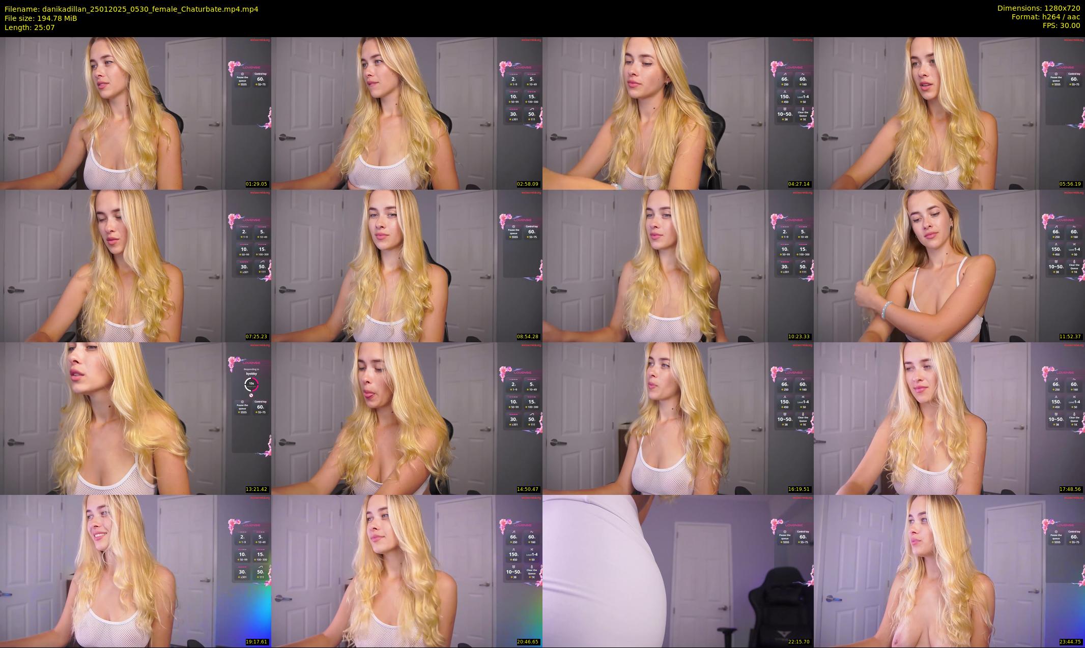danikadillan — 26 minute Chaturbate female cam show recording, 720p, Jan 25, 2025