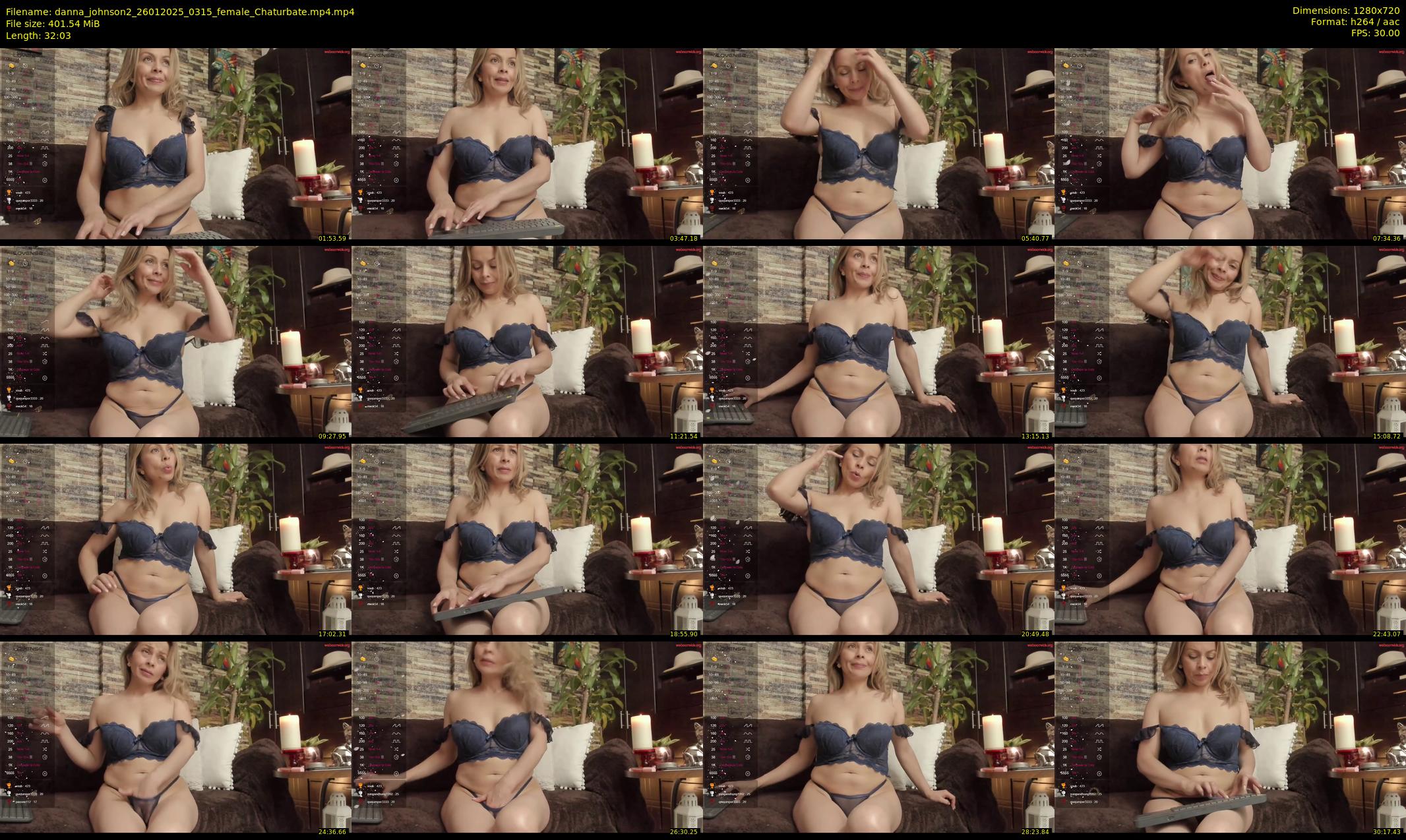danna_johnson2 — 33 minute Chaturbate female cam show recording, 720p, Jan 26, 2025