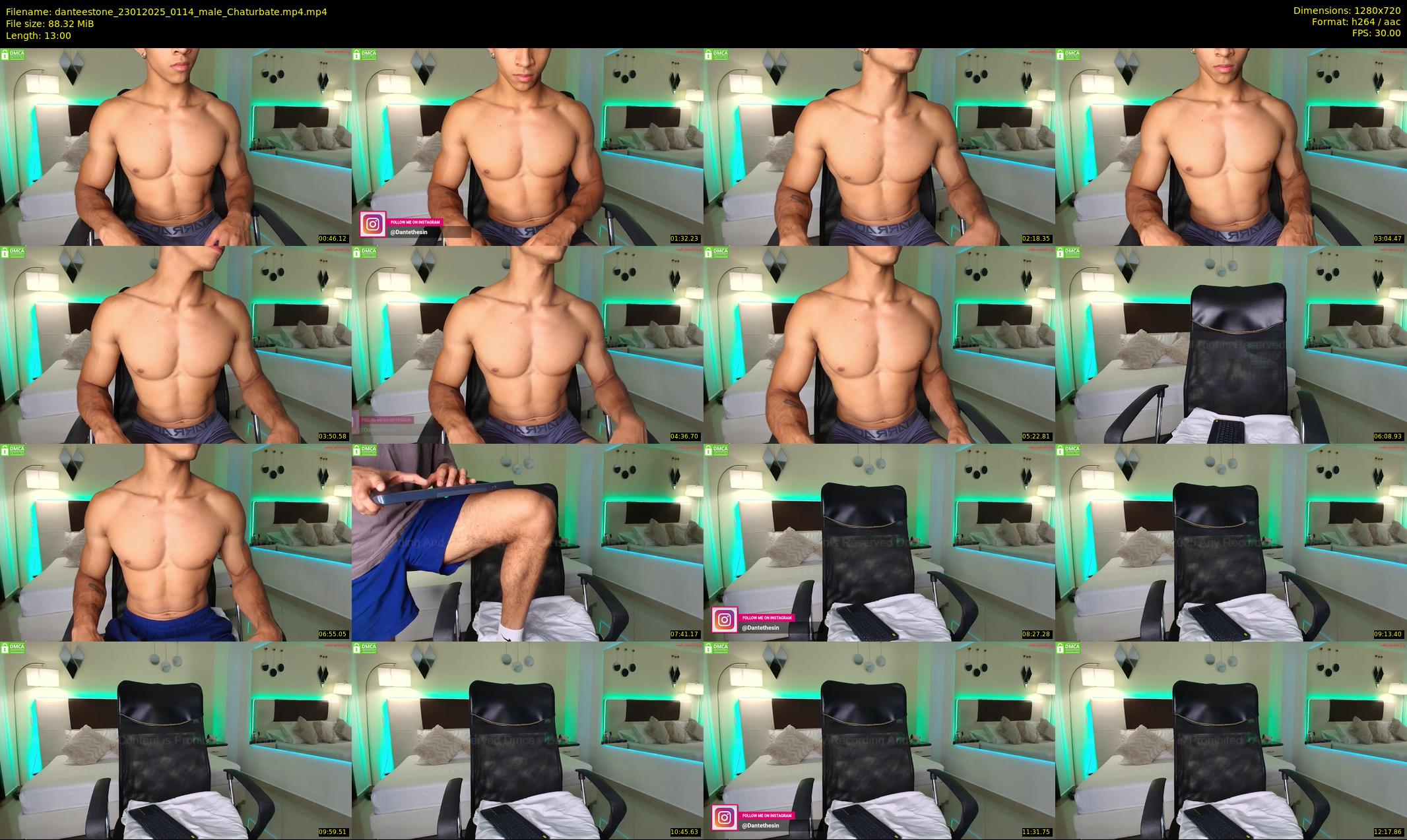 danteestone — 13 minute Chaturbate male cam show recording, 720p, Jan 23, 2025