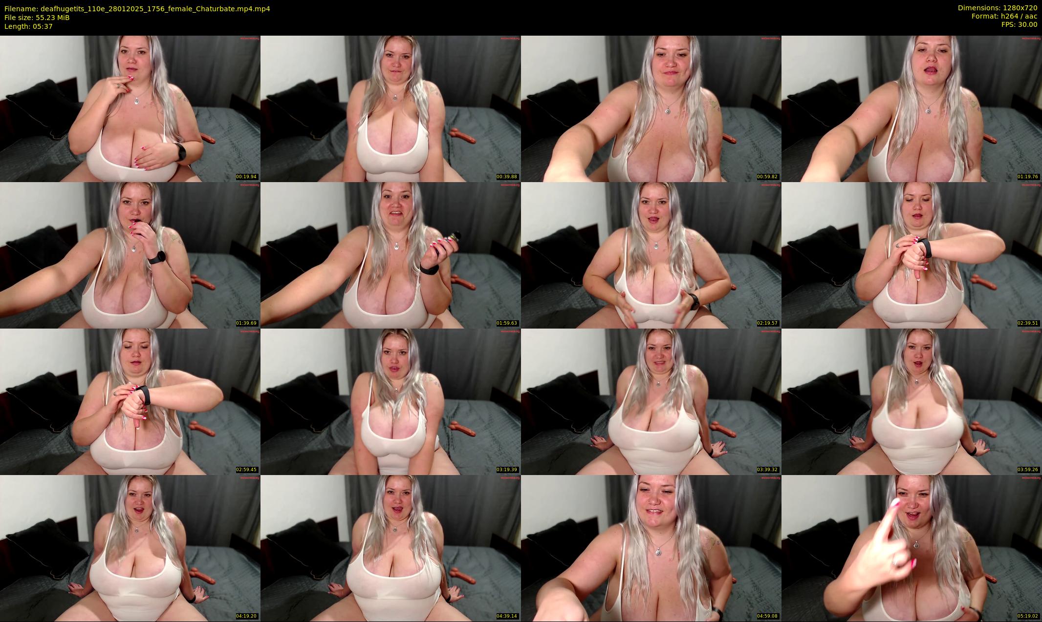 deafhugetits_110e — 6 minute Chaturbate female cam show recording, 720p, Jan 28, 2025