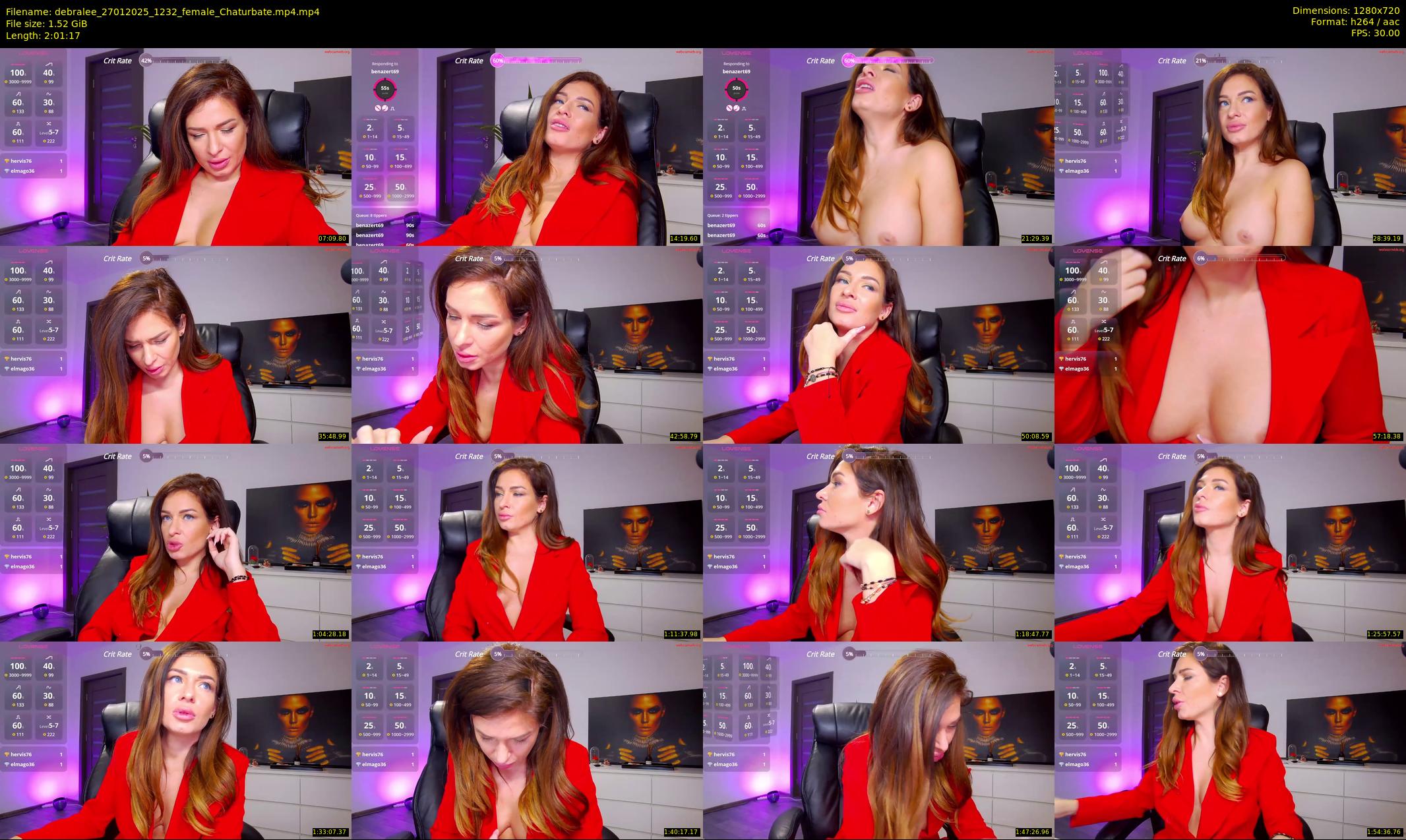 debralee — 122 minute Chaturbate female cam show recording, 720p, Jan 27, 2025