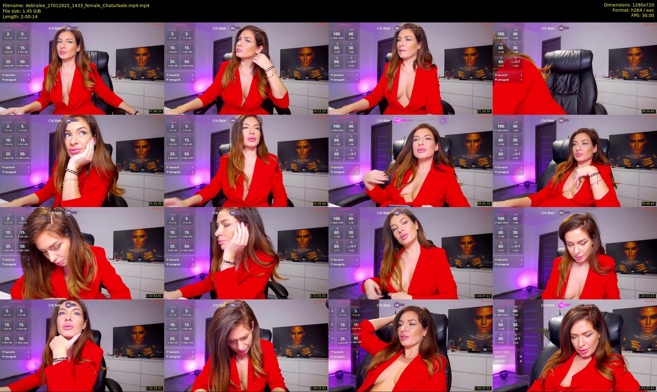 debralee — 121 minute Chaturbate female cam show recording, 720p, Jan 27, 2025