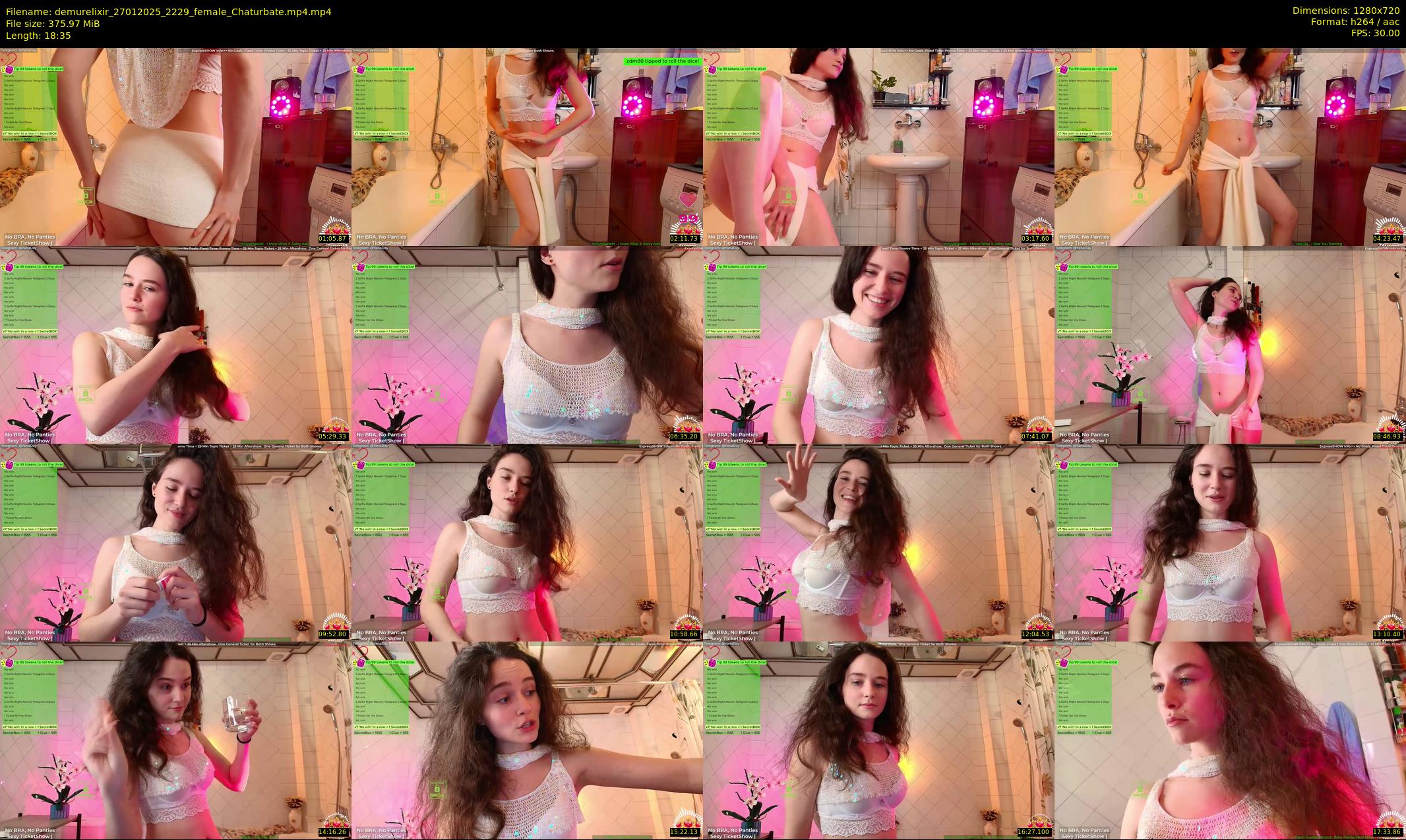demurelixir — 19 minute Chaturbate female cam show recording, 720p, Jan 27, 2025