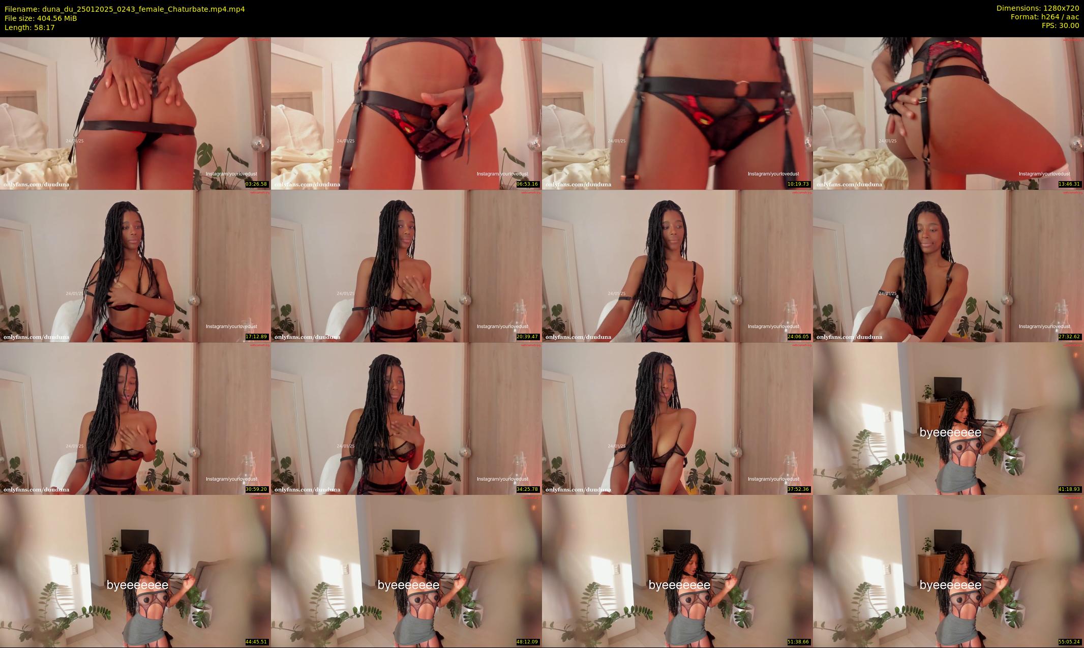 duna_du — 59 minute Chaturbate female cam show recording, 720p, Jan 25, 2025
