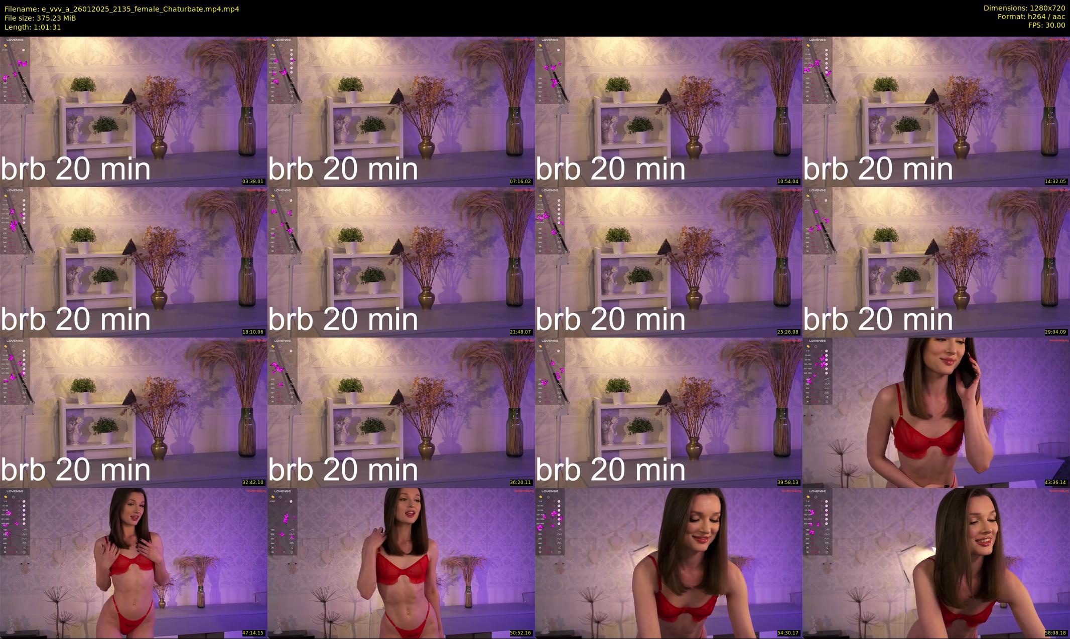 e_vvv_a — 62 minute Chaturbate female cam show recording, 720p, Jan 26, 2025