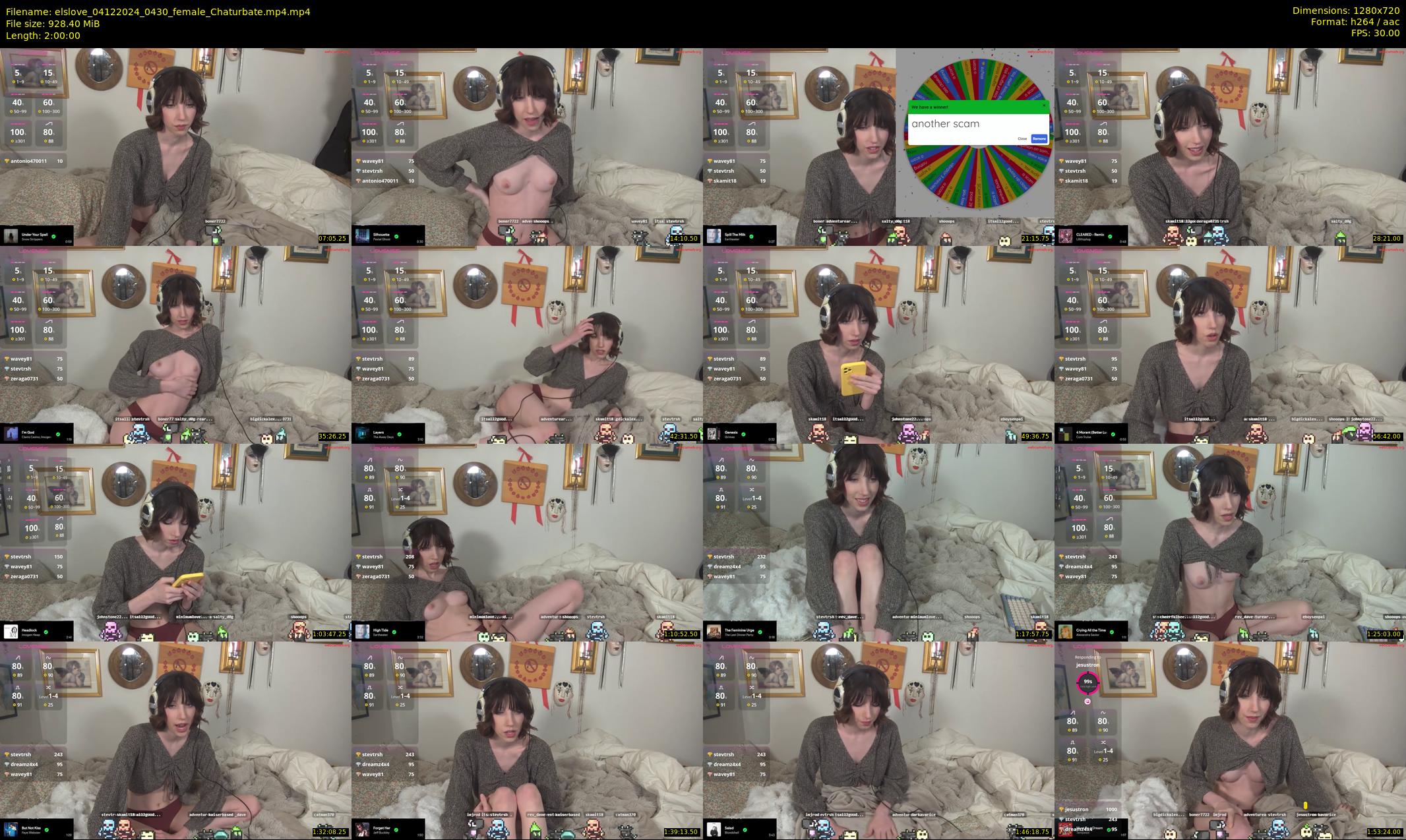 elslove — 120 minute Chaturbate female cam show recording, 720p, Dec 4, 2024