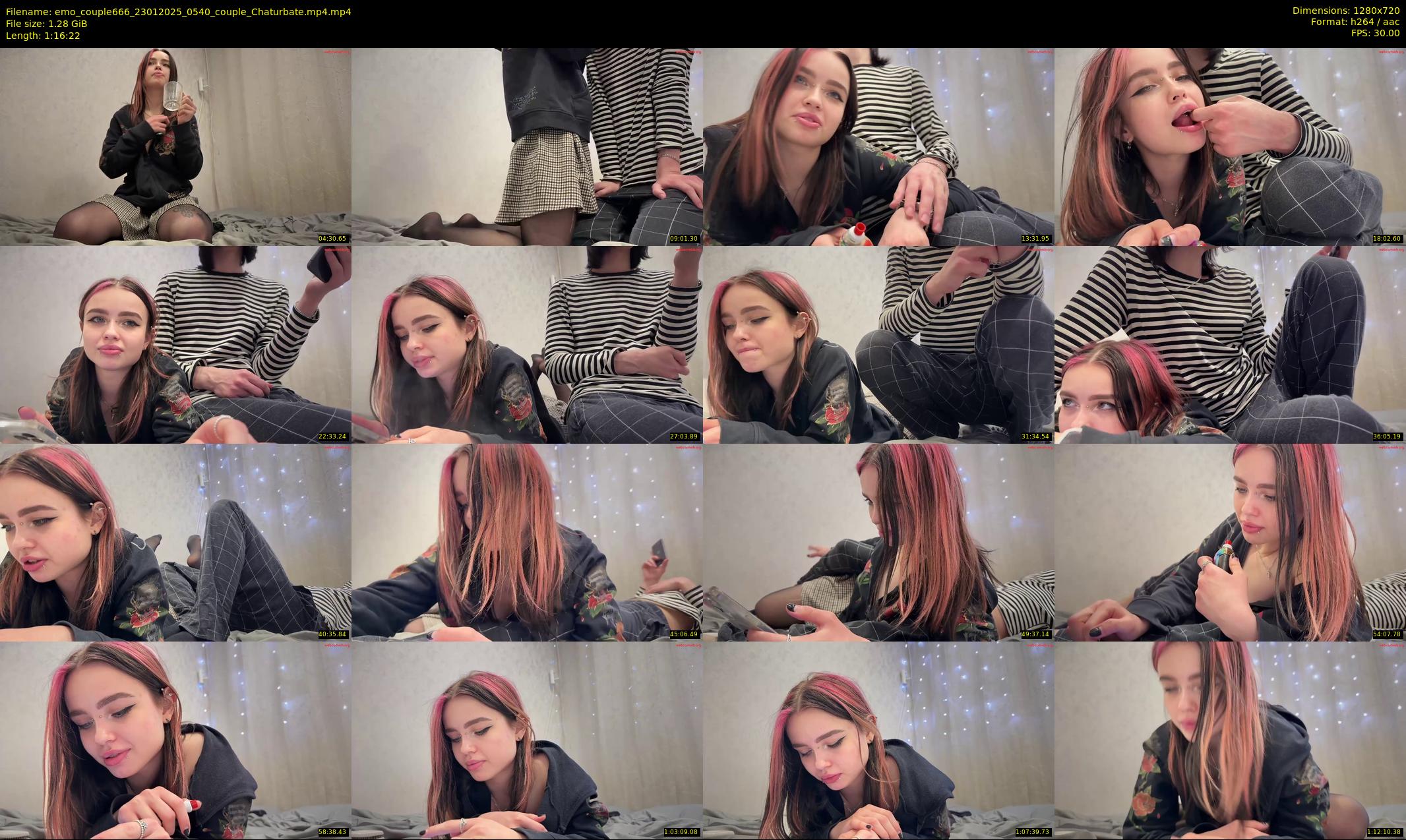 emo_couple666 — 77 minute Chaturbate couple cam show recording, 720p, Jan 23, 2025