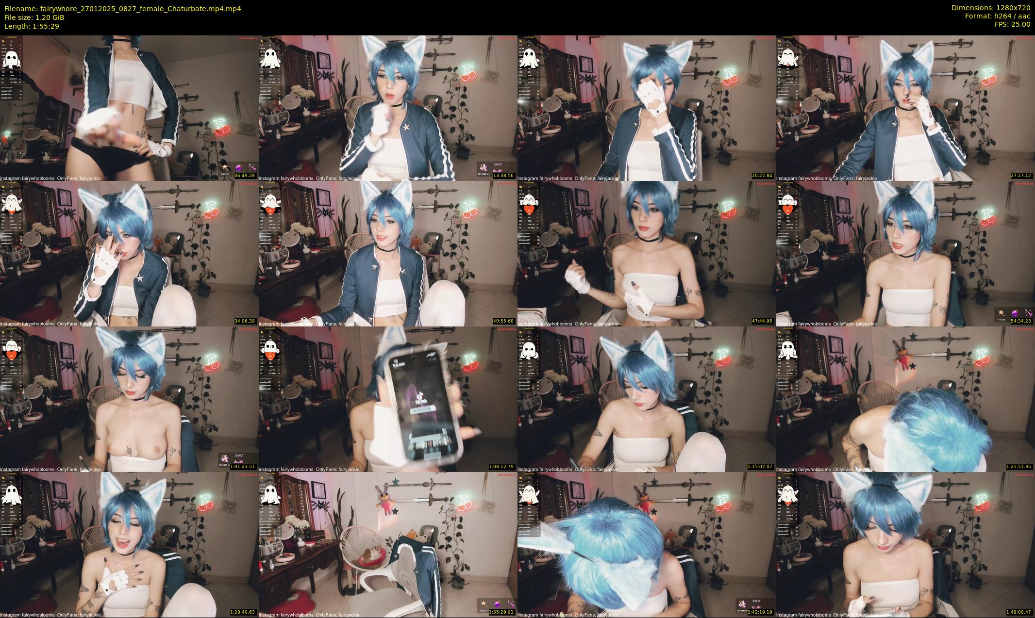fairywhore — 116 minute Chaturbate female cam show recording, 720p, Jan 27, 2025