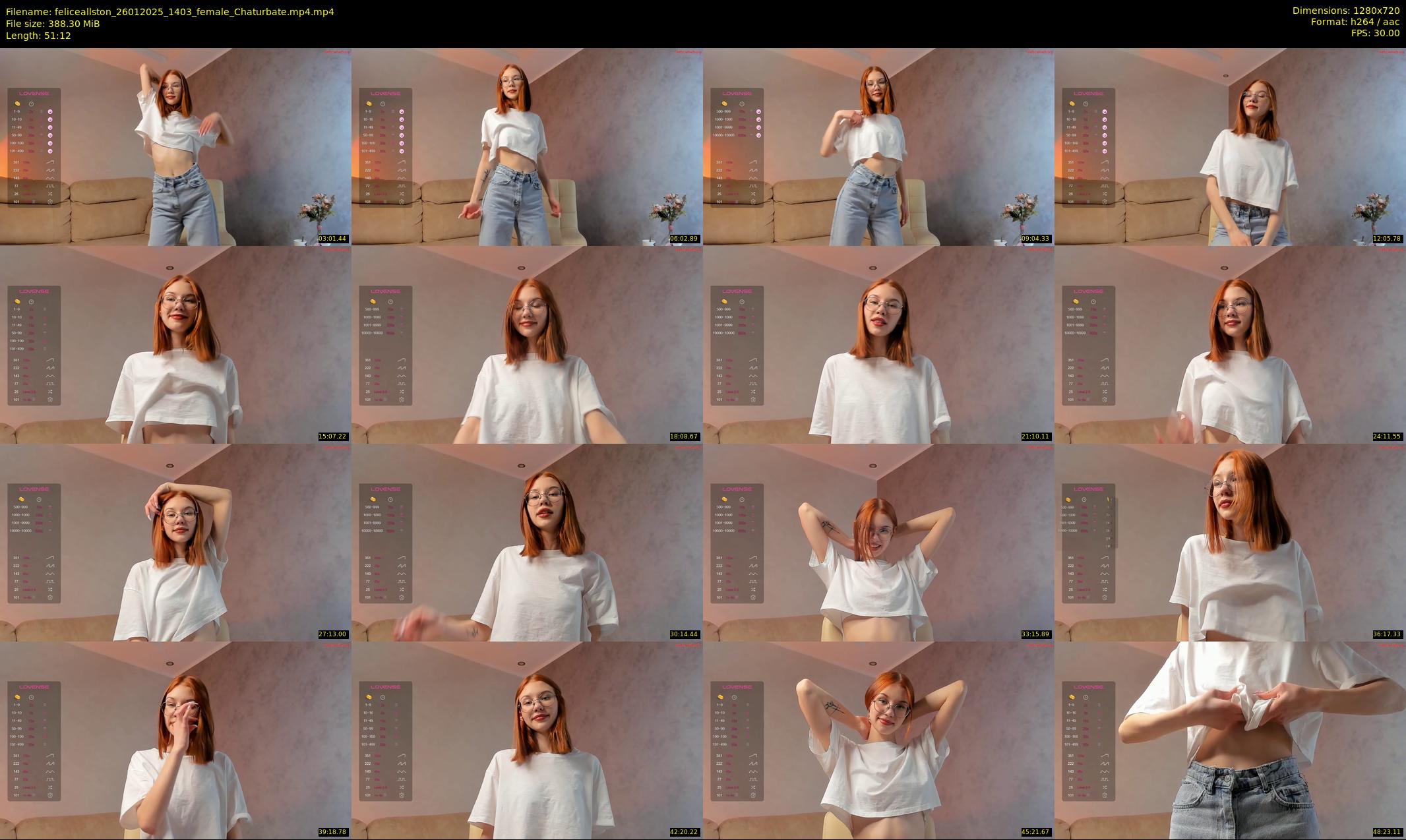 feliceallston — 52 minute Chaturbate female cam show recording, 720p, Jan 26, 2025