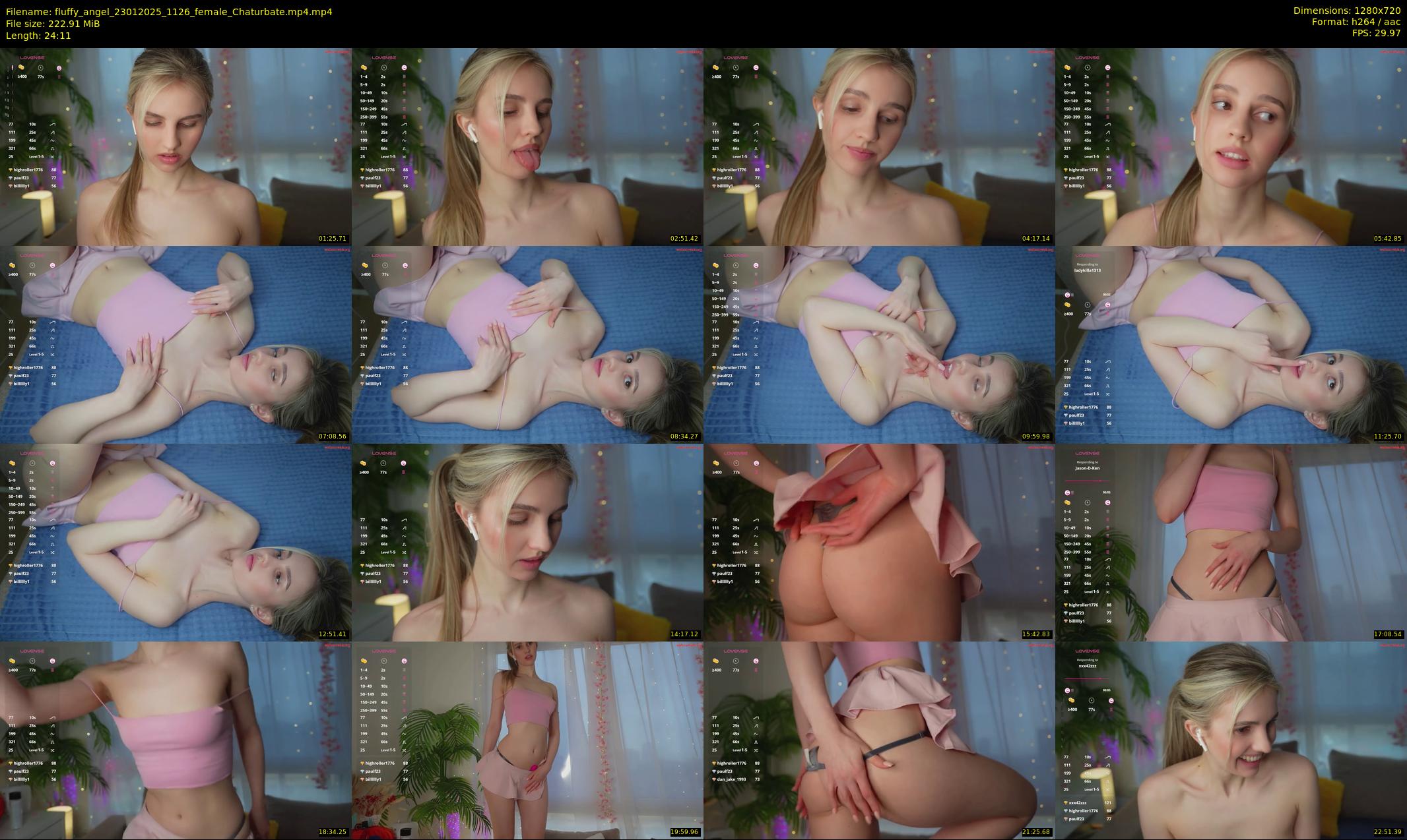 fluffy_angel — 25 minute Chaturbate female cam show recording, 720p, Jan 23, 2025