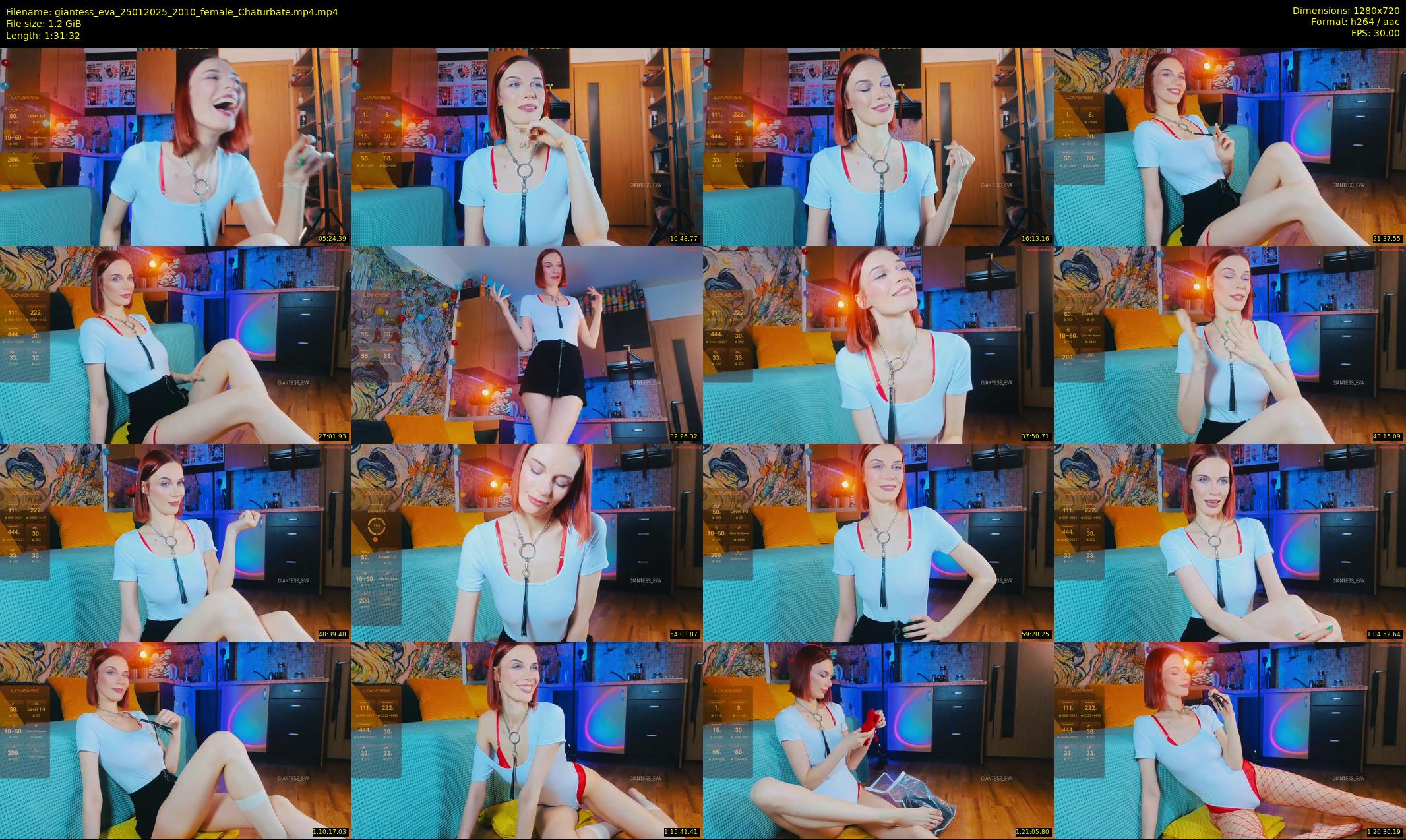 giantess_eva — 92 minute Chaturbate female cam show recording, 720p, Jan 25, 2025