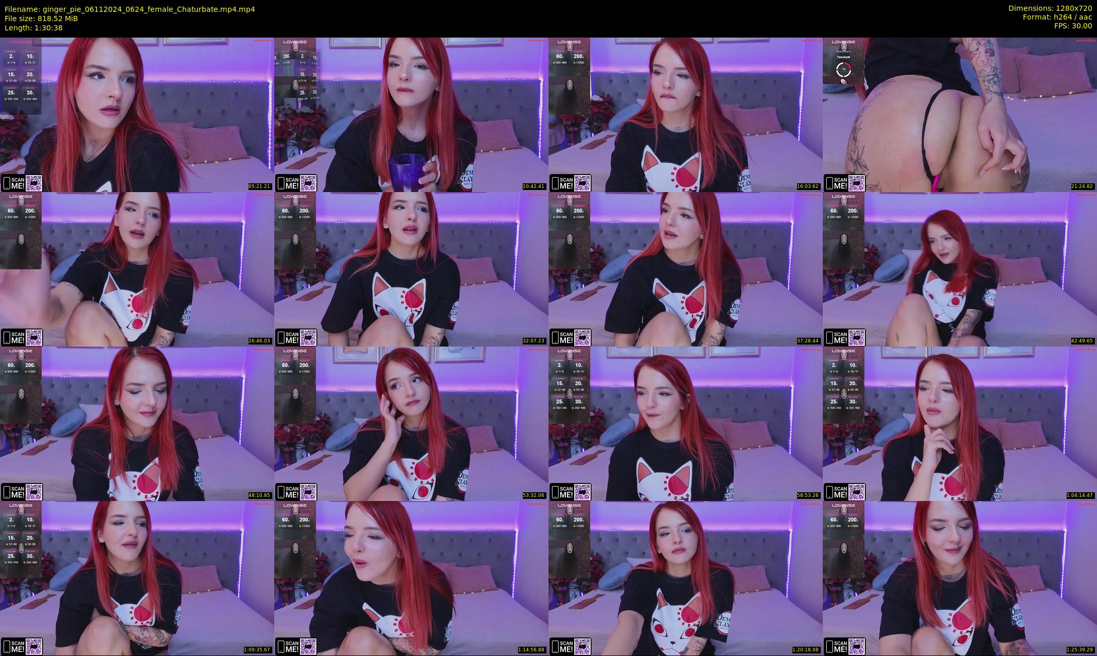 ginger_pie — 91 minute Chaturbate female cam show recording, 720p, Nov 6, 2024