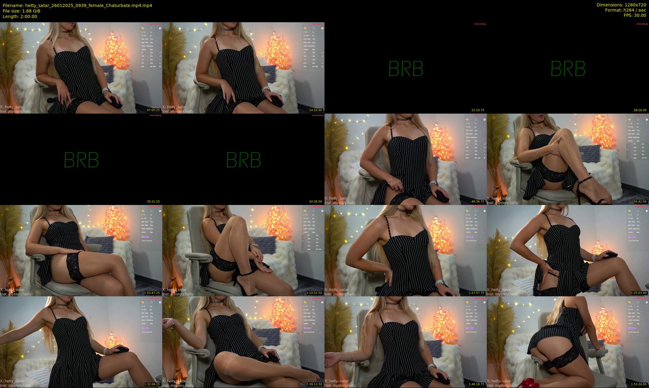 hetty_satar — 120 minute Chaturbate female cam show recording, 720p, Jan 26, 2025